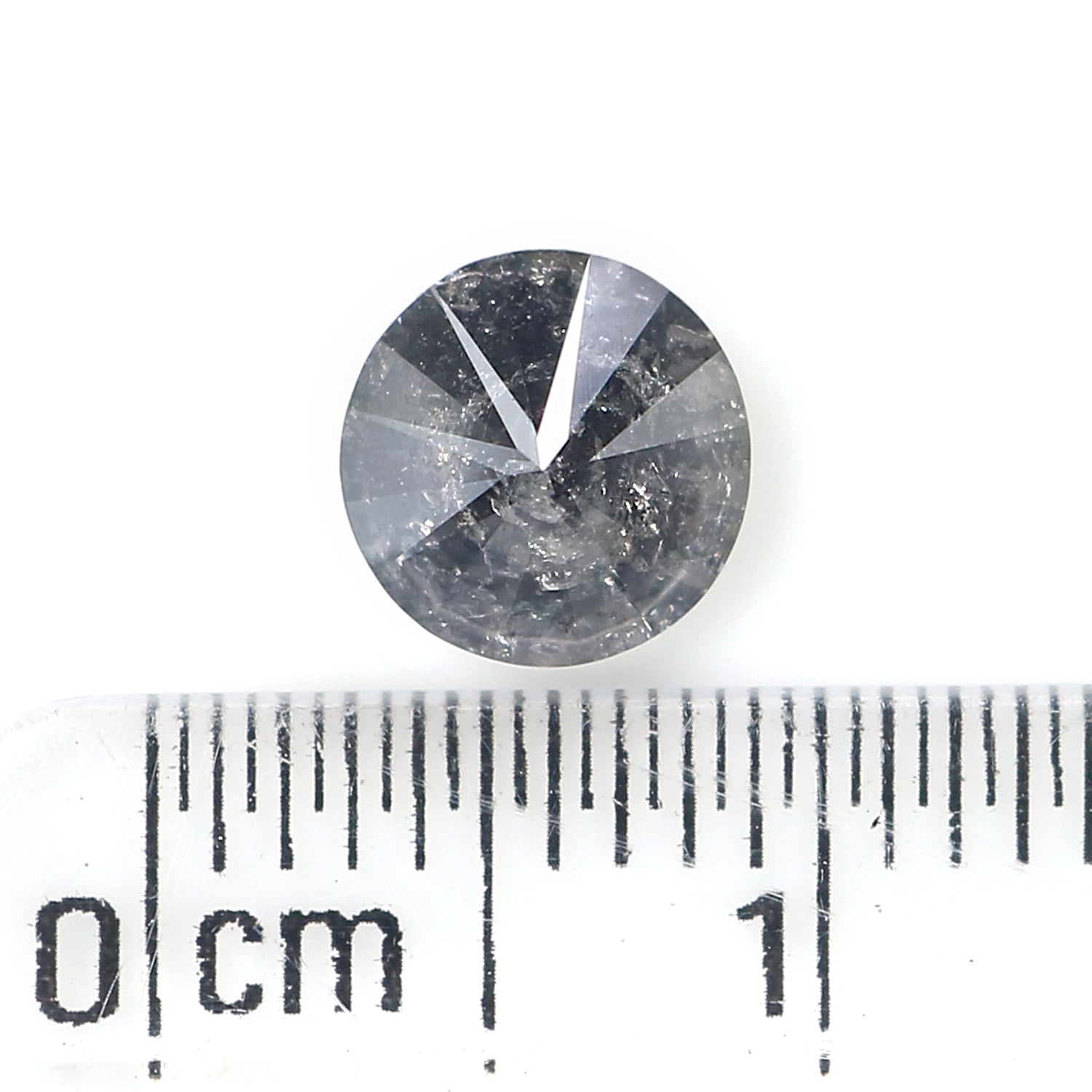 1.09 CT Natural Loose Round Shape Diamond Salt And Pepper Round Cut Diamond 6.25 MM Black Grey Color Round Brilliant Cut Diamond LQ1159