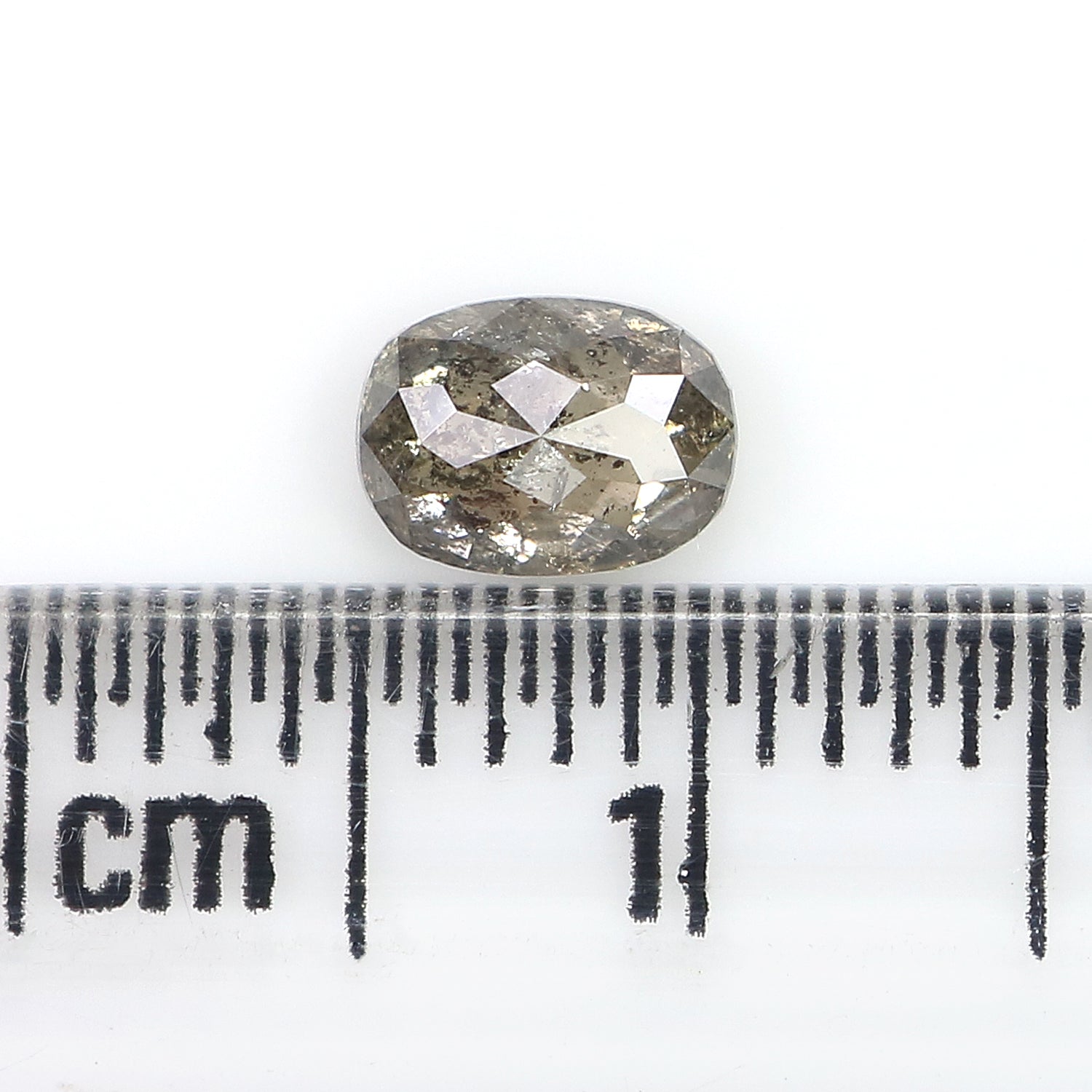 0.50 Ct Natural Loose Oval Shape Diamond Salt And Pepper Oval Diamond 5.60 MM Natural Diamond Black Grey Color Oval Rose Cut Diamond LQ3050