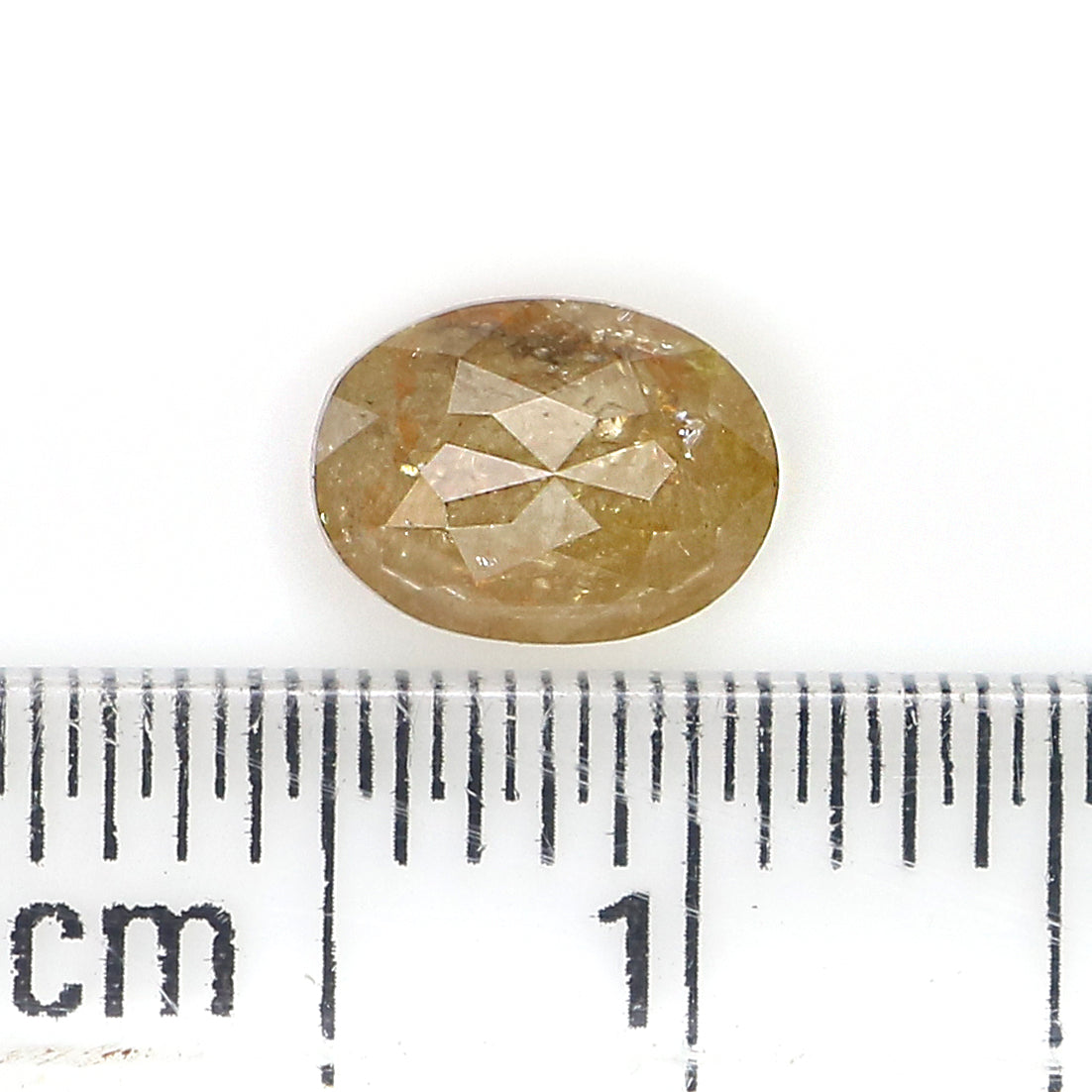 0.69 CT Natural Loose Oval Shape Diamond Yellow Color Oval Cut Diamond 6.45 MM Natural Loose Yellow Diamond Oval Rose Cut Diamond QK2299