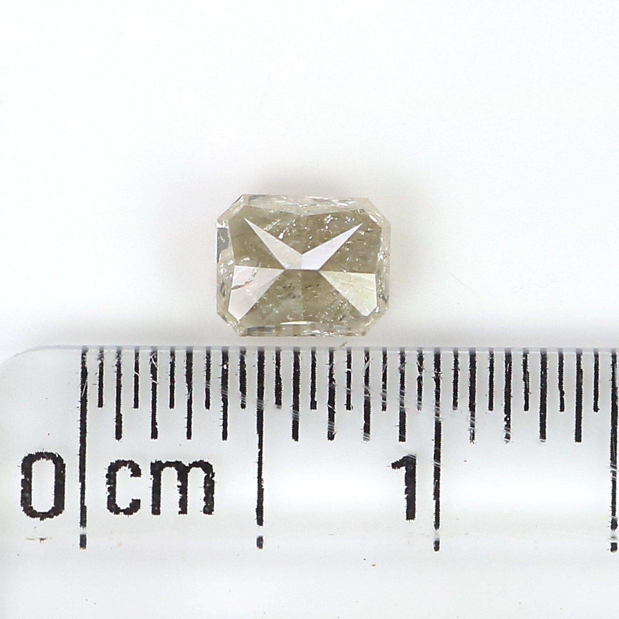 0.69 CT Natural Loose Emerald Shape Diamond Grey Color Emerald Diamond 4.90 MM Natural Yellow Color Emerald Brilliant Cut Diamond QLB5966