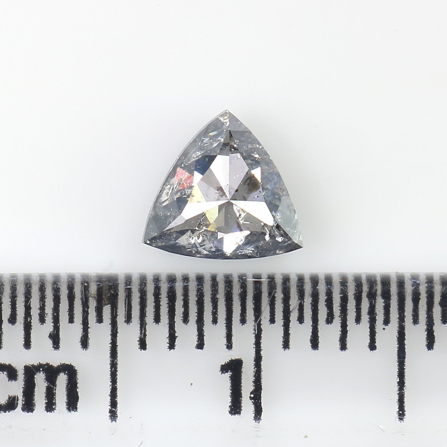 0.60 CT Natural Loose Triangle Shape Diamond Salt And Pepper Triangle Cut Diamond 5.20 MM Black Grey Triangle Shape Rose Cut Diamond QL3130