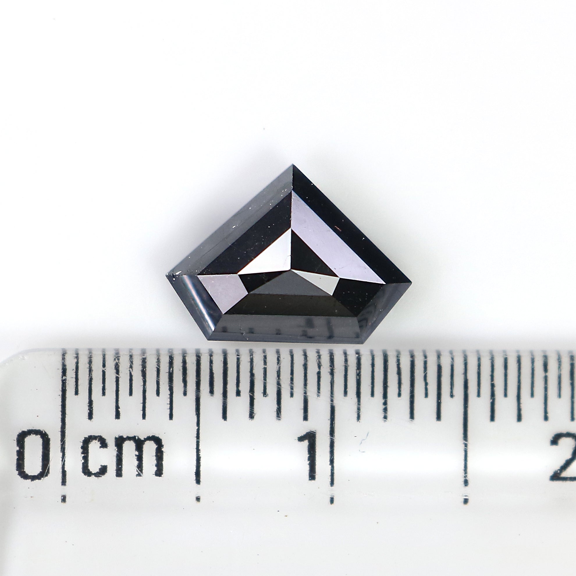 1.42 CT Natural Loose Shield Shape Diamond Black Color Shield Rose Cut Diamond 6.70 MM Natural Loose Shield Shape Black Color Diamond QL9803