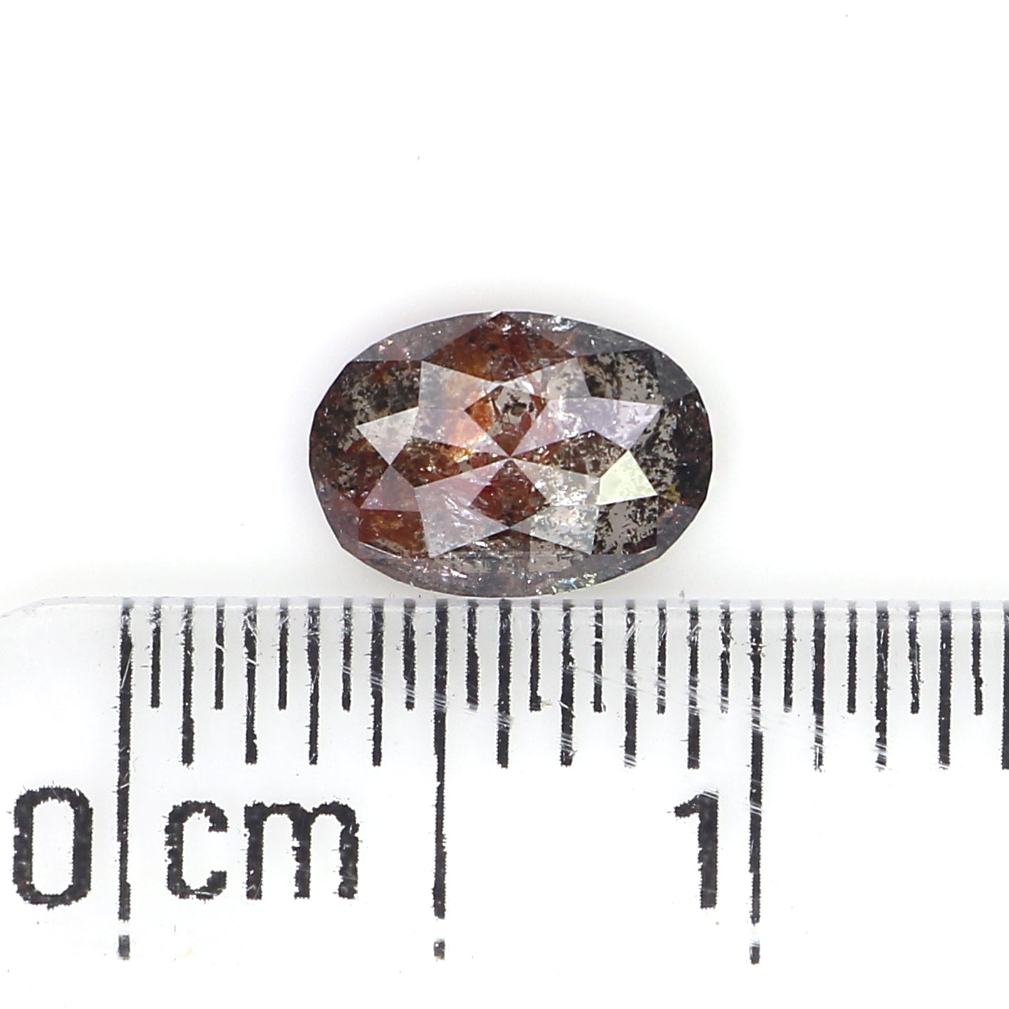 0.55 Ct Natural Loose Oval Shape Diamond Salt And Pepper Oval Cut Diamond 6.40 MM Natural Brown Color Diamond Oval Rose Cut Diamond QK2220