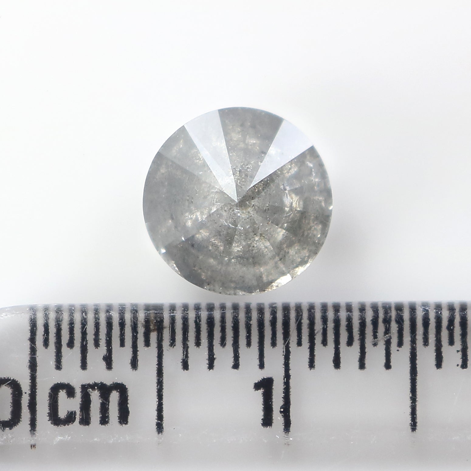 2.11 CT Natural Loose Round Shape Diamond Black Grey Color Round Cut Diamond 7.50 MM Salt And Pepper Round Brilliant Cut Diamond QK1991