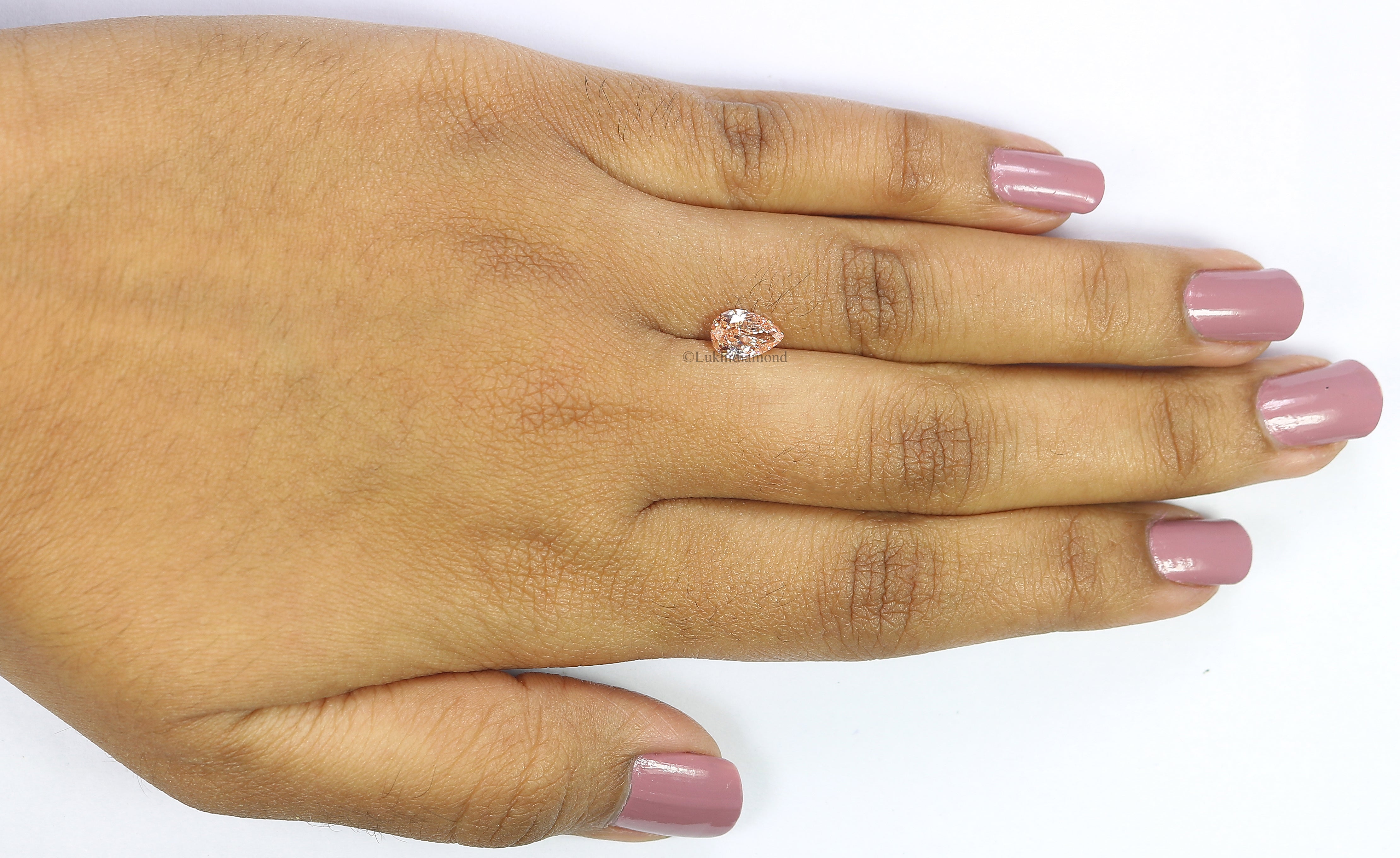 1.01 CT IGI Certified Pear Modified Brilliant Cut Diamond Fancy Vivid Pink Color VS2 Clarity Lab Grown CVD Diamond Lab Created Diamond L3226