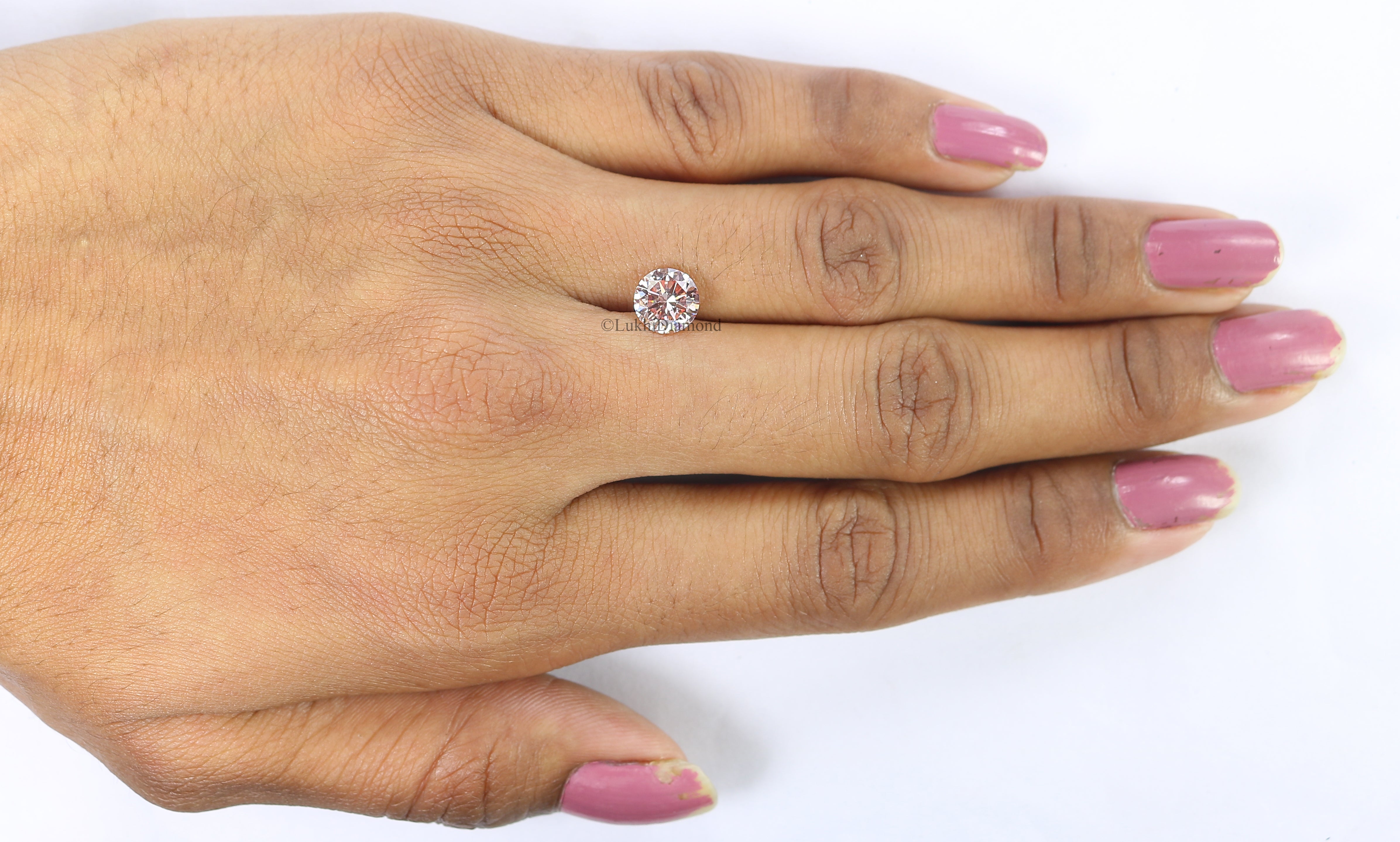 1.30 CT IGI Certified Round Brilliant Cut Fancy Intense Pink Color VS1 Clarity Diamond Lab Grown Diamond Lab Created Round CVD Diamond L3198