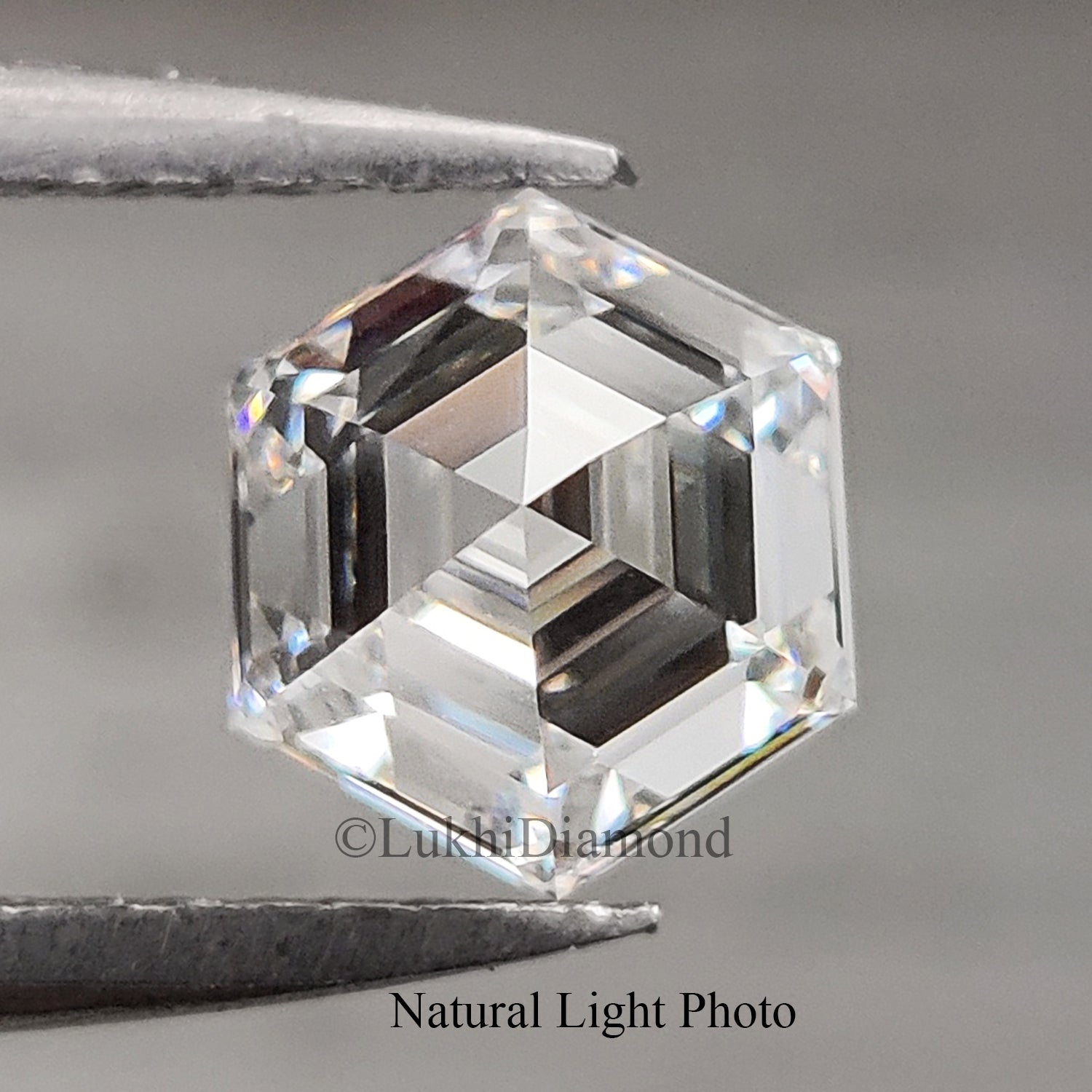 1.00 CT IGI Certified Hexagonal Step Cut Diamond White - E Color VS1 Clarity Lab Grown Diamond Lab Created Diamond Hexagon CVD Diamond Q192