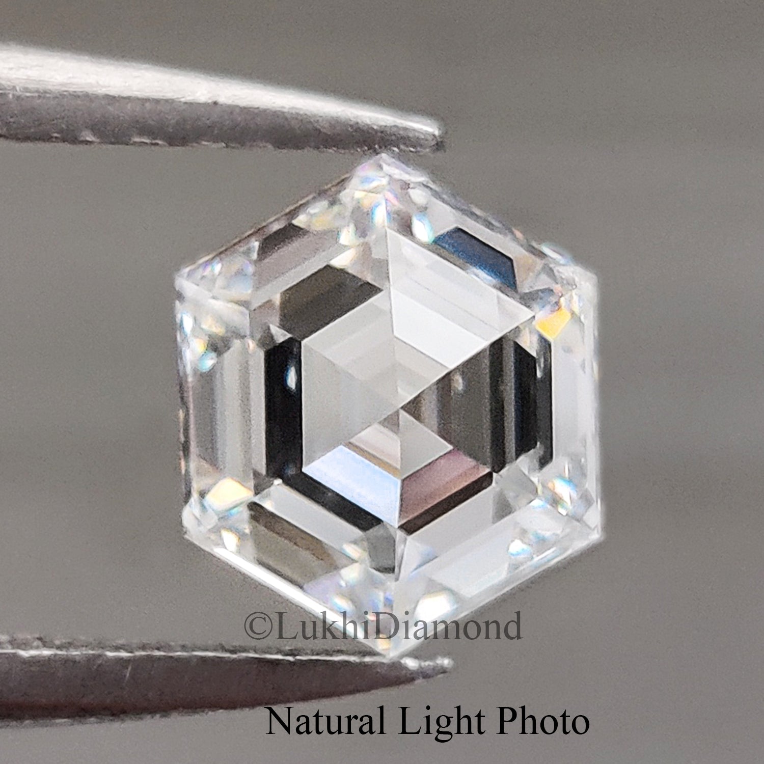 1.07 CT IGI Certified Hexagonal Step Cut Diamond White - D Color VVS2 Clarity Lab Grown Diamond Lab Created Diamond Hexagon CVD Diamond Q190