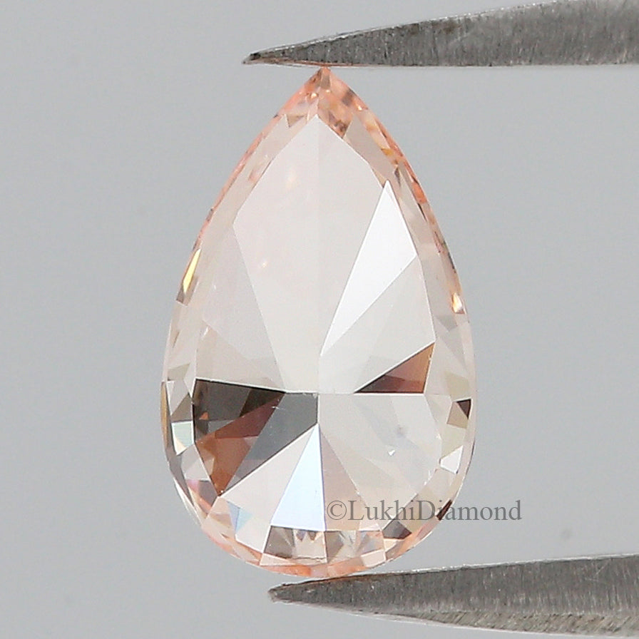 1.02 CT IGI Certified Pear Brilliant Cut Diamond Fancy Intense Pink Color VS1 Clarity Lab Grown Diamond Lab Created Pear CVD Diamond L3200