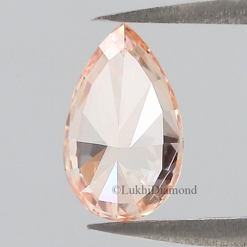 1.00 CT IGI Certified Pear Modified Brilliant Cut Diamond Fancy Vivid Pink Color VS2 Clarity Lab Grown CVD Diamond Lab Created Diamond L3205