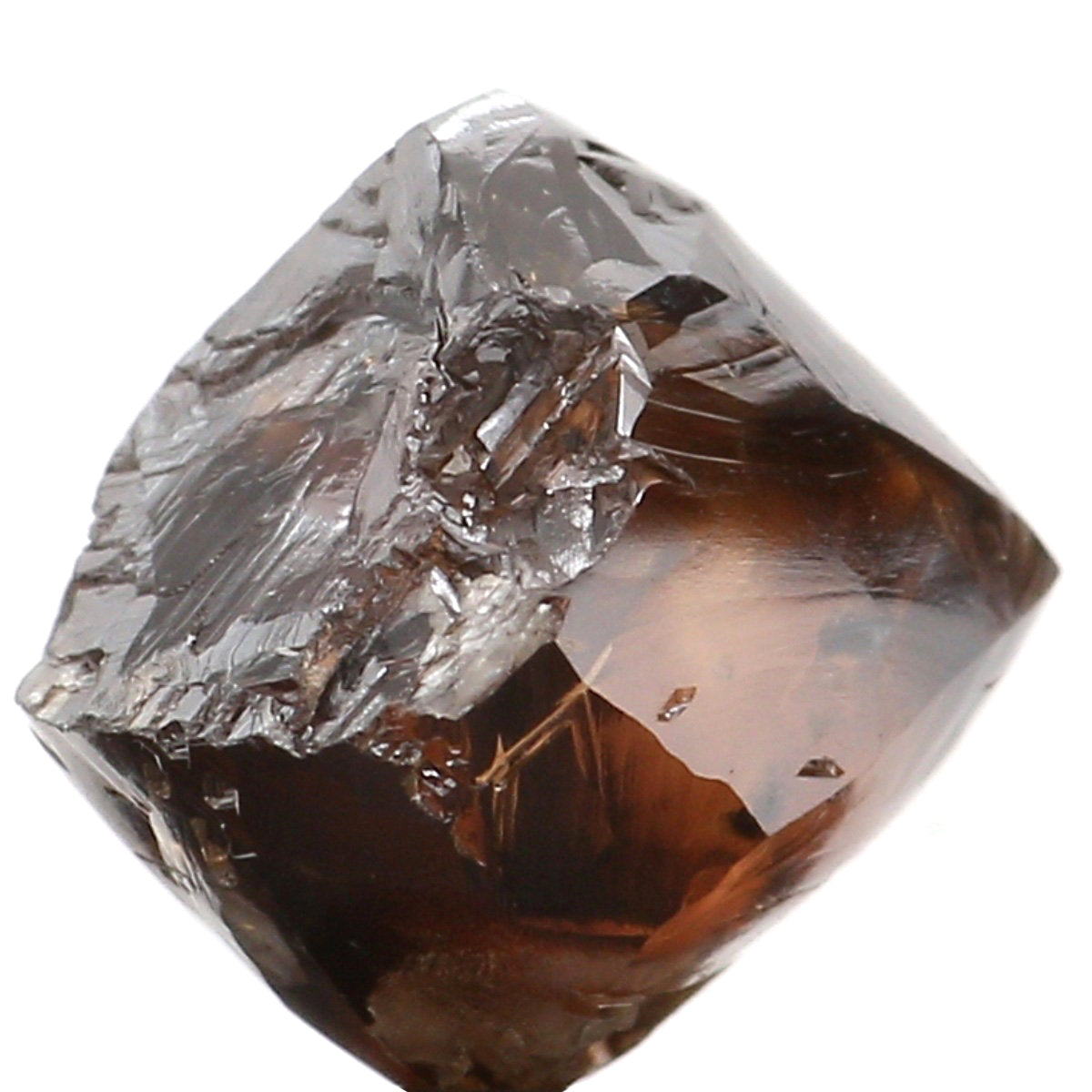 2.56 CT Natural Loose Rough Shape Diamond Brown Color Rough Cut Diamond 6.80 MM Natural Brown Color Rough Irregular Cut Diamond QLB6307