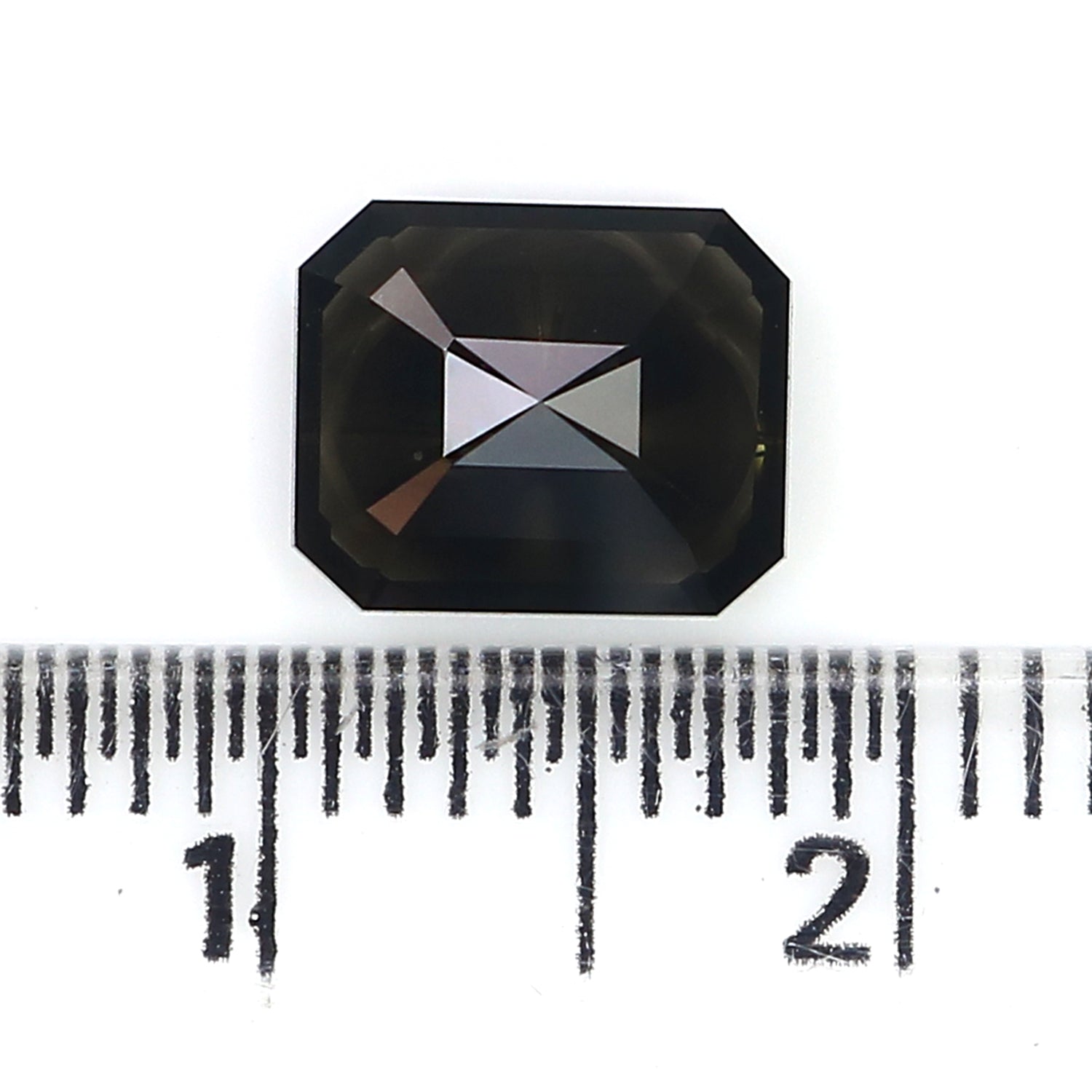 1.63 Ct Natural Loose Emerald Cut Diamond Black Color Emerald Shape Diamond 7.80 MM Natural Loose Diamond Emerald Shape Diamond QL8372