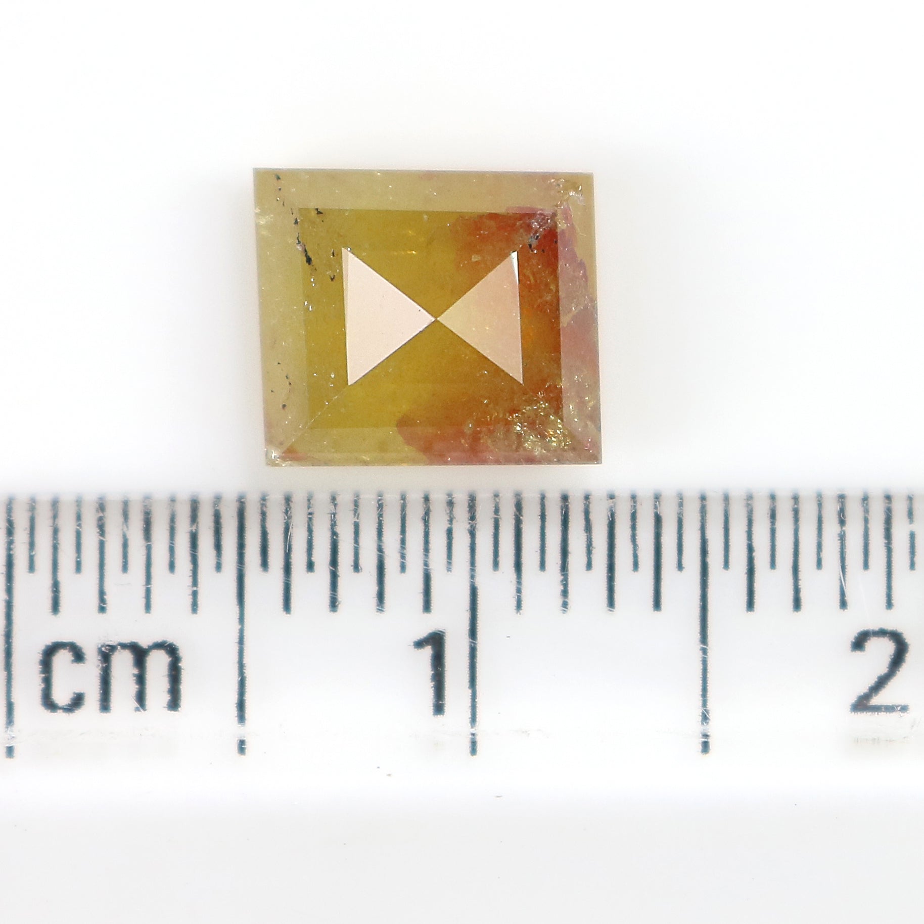 1.81 CT Natural Loose Square Shape Diamond Yellow Color Square Cut Diamond 7.40 MM Natural Loose Brown Color Square Rose Cut Diamond LQ6657