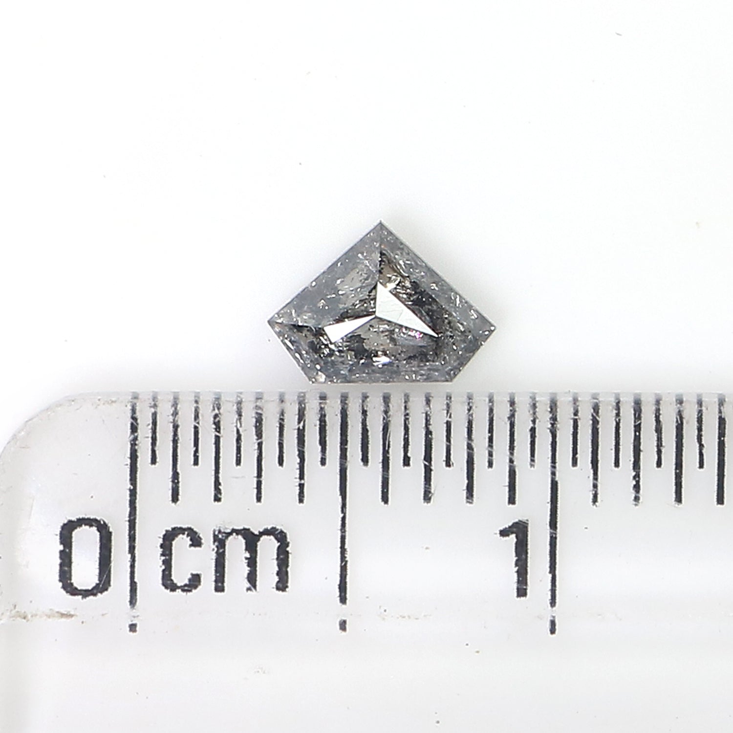 0.28 Ct Natural Loose Shield Shape Diamond Salt And Pepper Shield Cut Diamond 3.90 MM Natural Black Gray Color Shield Rose Cut Diamond QL440