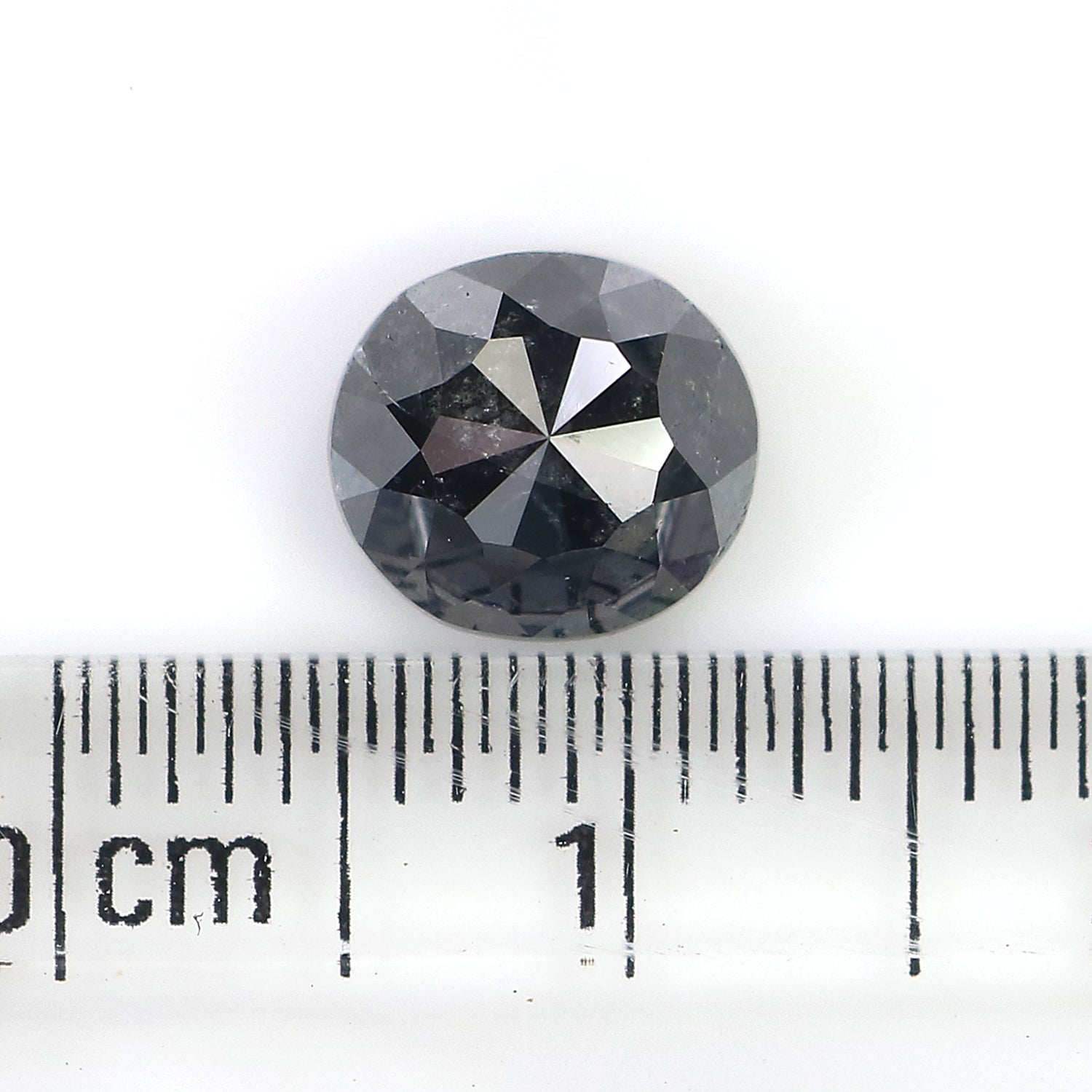 1.88 CT Natural Loose Oval Shape Diamond Black Color Oval Cut Diamond 7.60 MM Natural Loose Black Color Diamond Oval Rose Cut Diamond QK1713