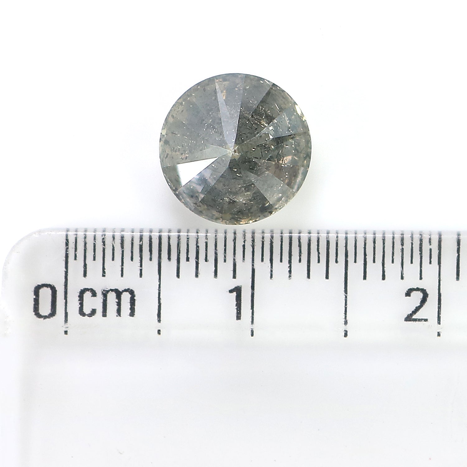 2.43 CT Natural Loose Round Shape Diamond Salt And Pepper Round Cut Diamond 8.20 MM Natural Yellow Green Round Brilliant Cut Diamond QL8553