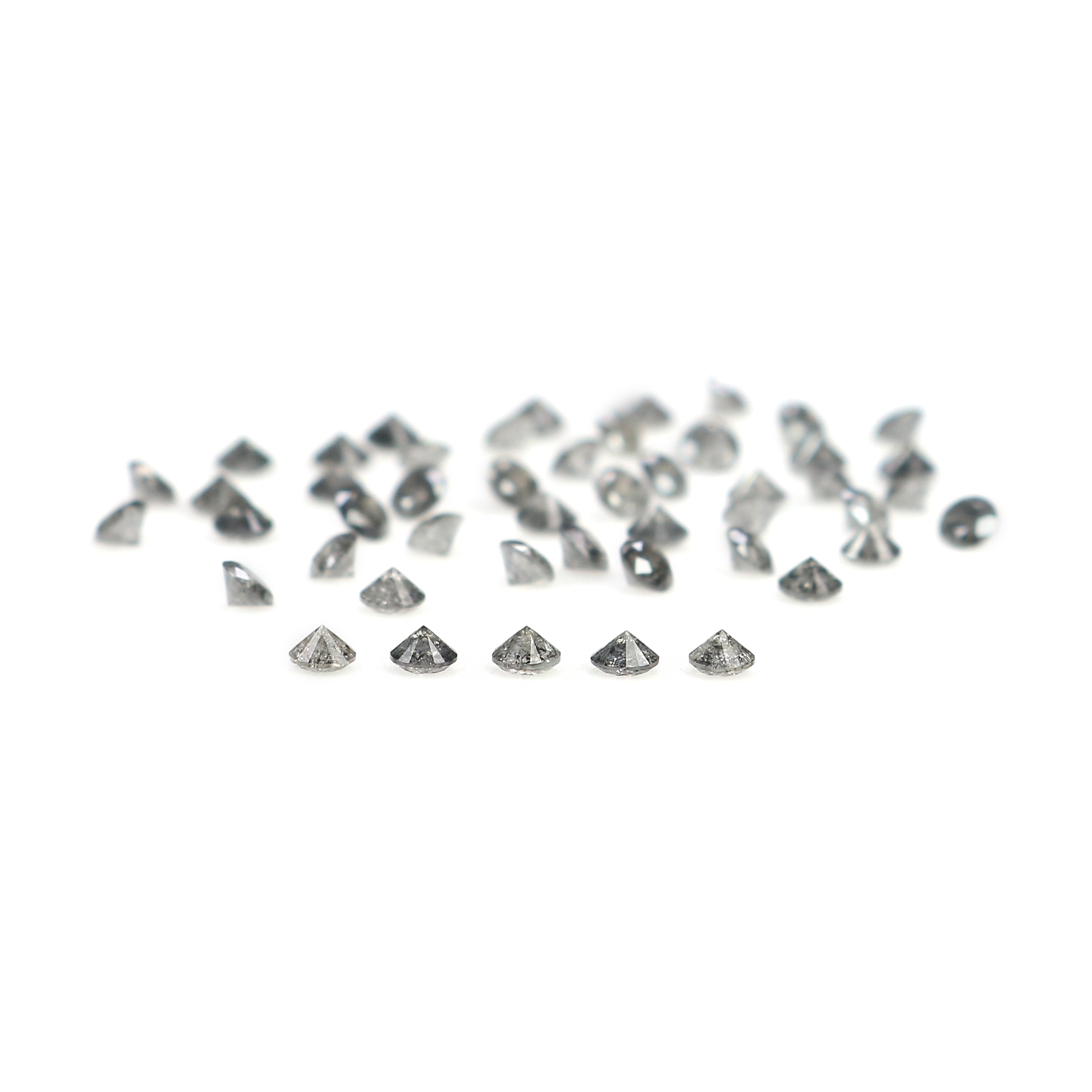 1.36 CT Natural Loose Round Shape Diamond Salt And Pepper Round Cut Diamond 1.80 MM Natural Loose Diamond Round Brilliant Cut Diamond LQ097