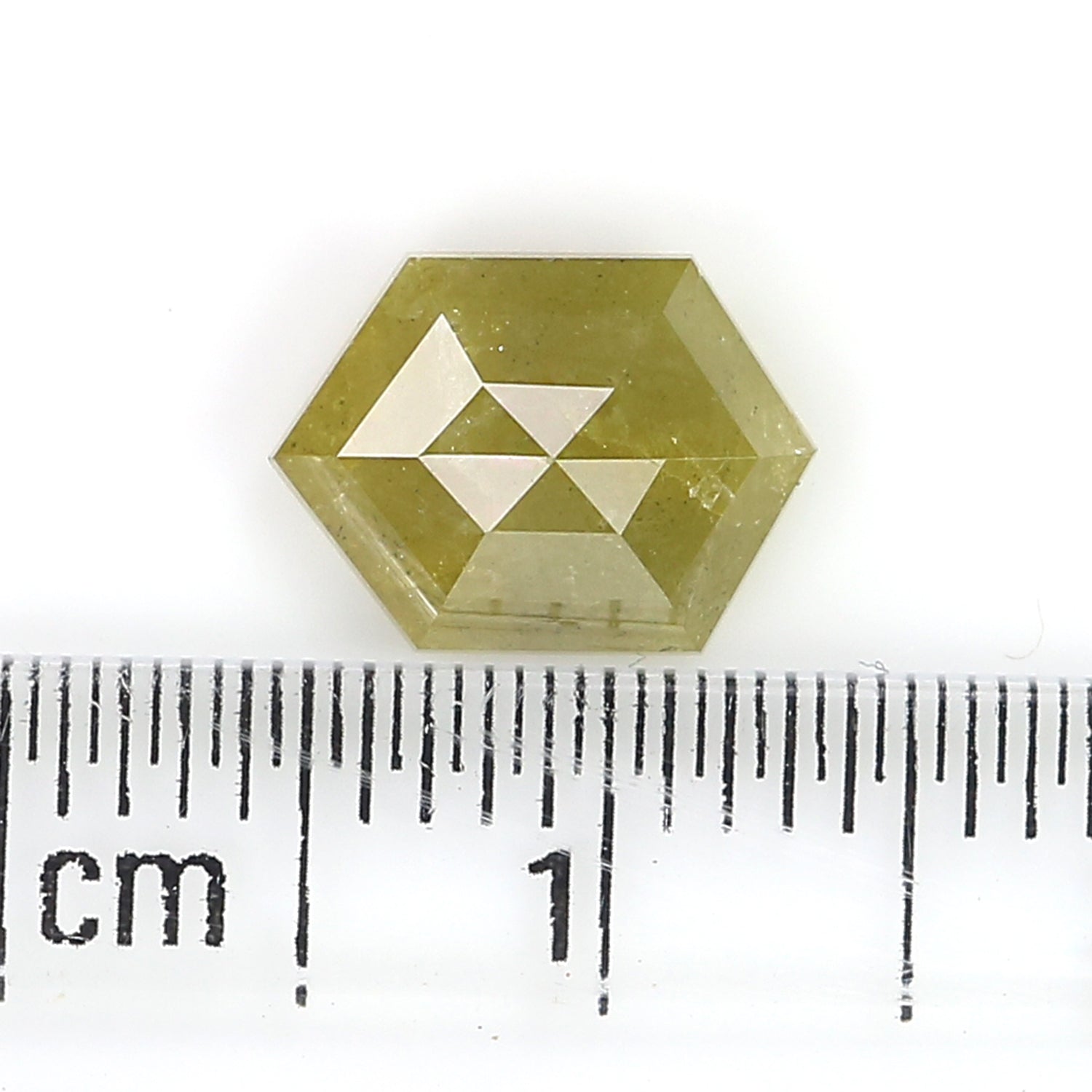 1.68 CT Natural Loose Hexagon Shape Diamond Yellow Color Hexagon Cut Diamond 9.10 MM Natural Yellow Color Hexagon Rose Cut Diamond QKB1936