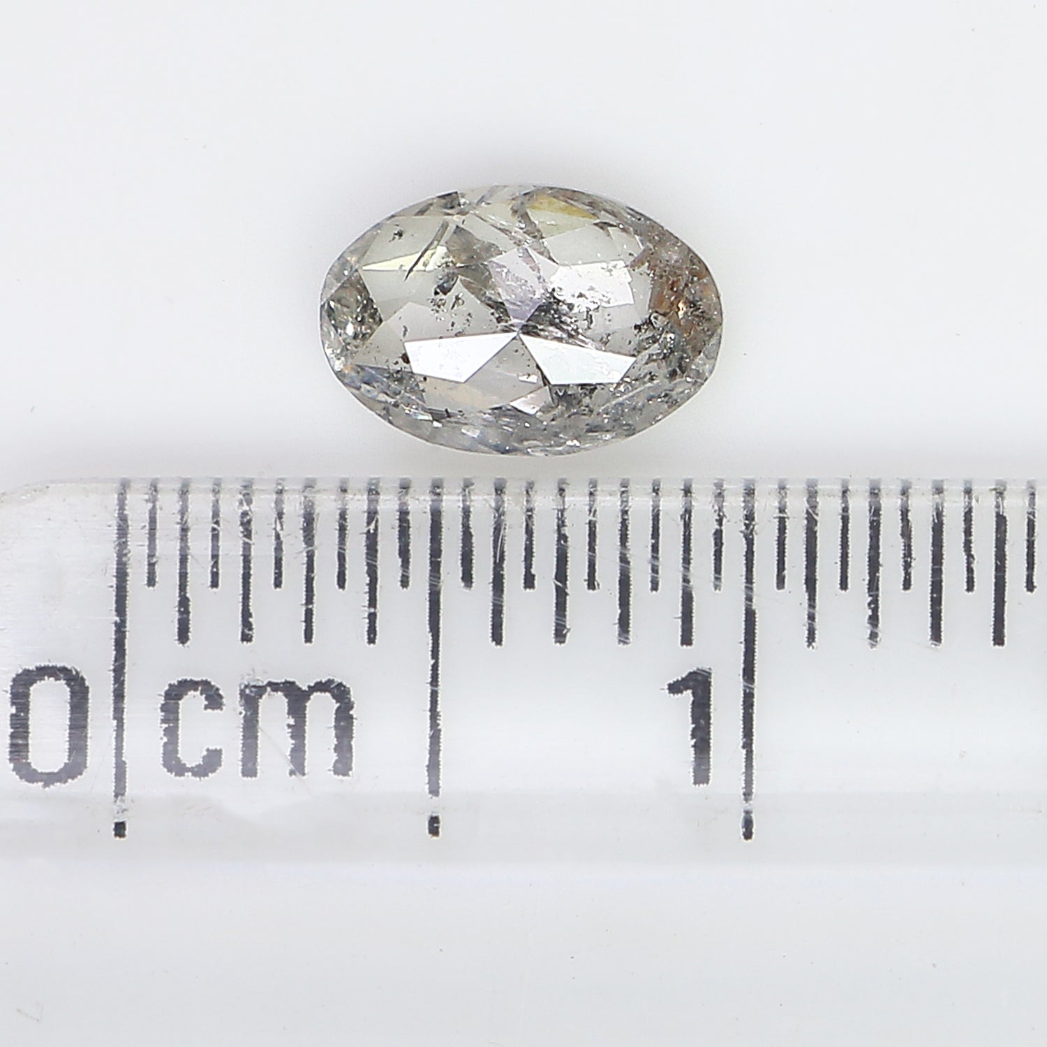 0.57 Ct Natural Loose Oval Shape Diamond Black Grey Color Oval Cut Diamond 6.45 MM Natural Loose Salt And Pepper Oval Shape Diamond QL9614