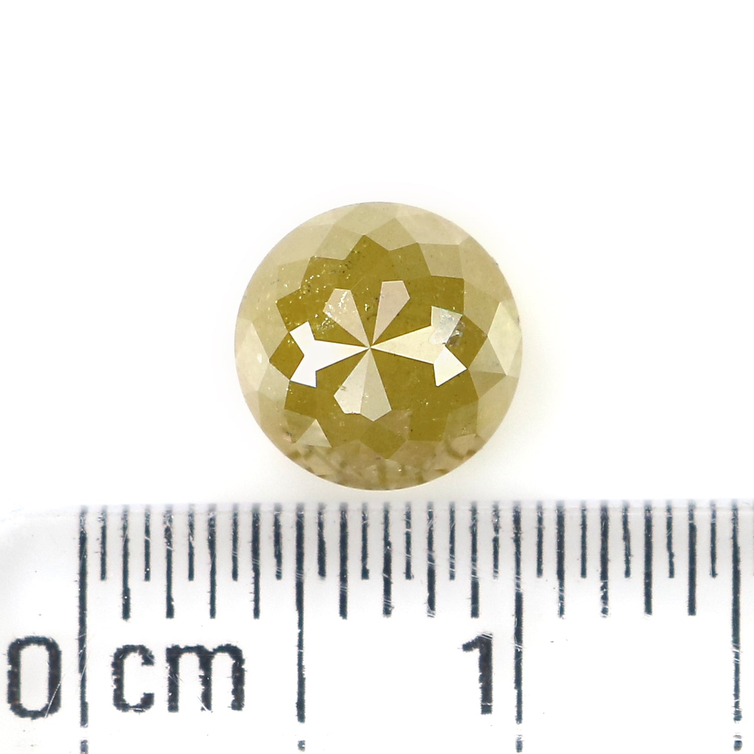 1.65 CT Natural Loose Round Rose Cut Diamond Yellow Color Round Shape Diamond 6.60 MM Natural Yellow Color Round Rose Cut Diamond LQ5279