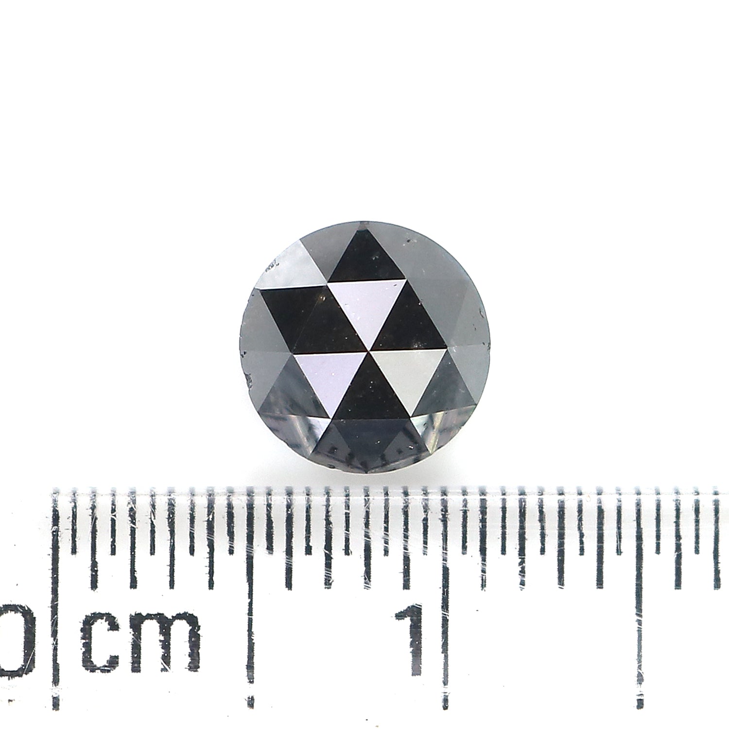 1.48 CT Natural Loose Round Rose Cut Diamond Black Color Round Shape Diamond 6.50 MM Natural Loose Grey Color Round Rose Cut Diamond KQ909