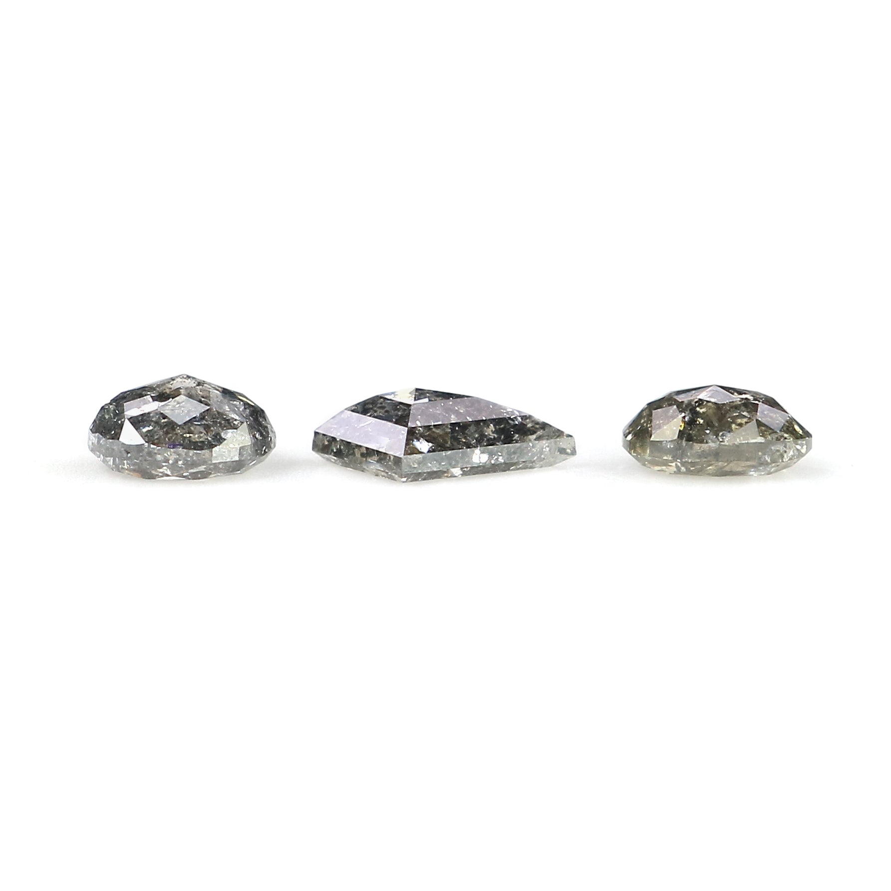 0.77 CT Natural Loose Mix Shape Diamond Salt And Pepper Mix Shape Diamond 4.25 MM Natural Black Grey Color Mix Shape Rose Cut Diamond LQ559