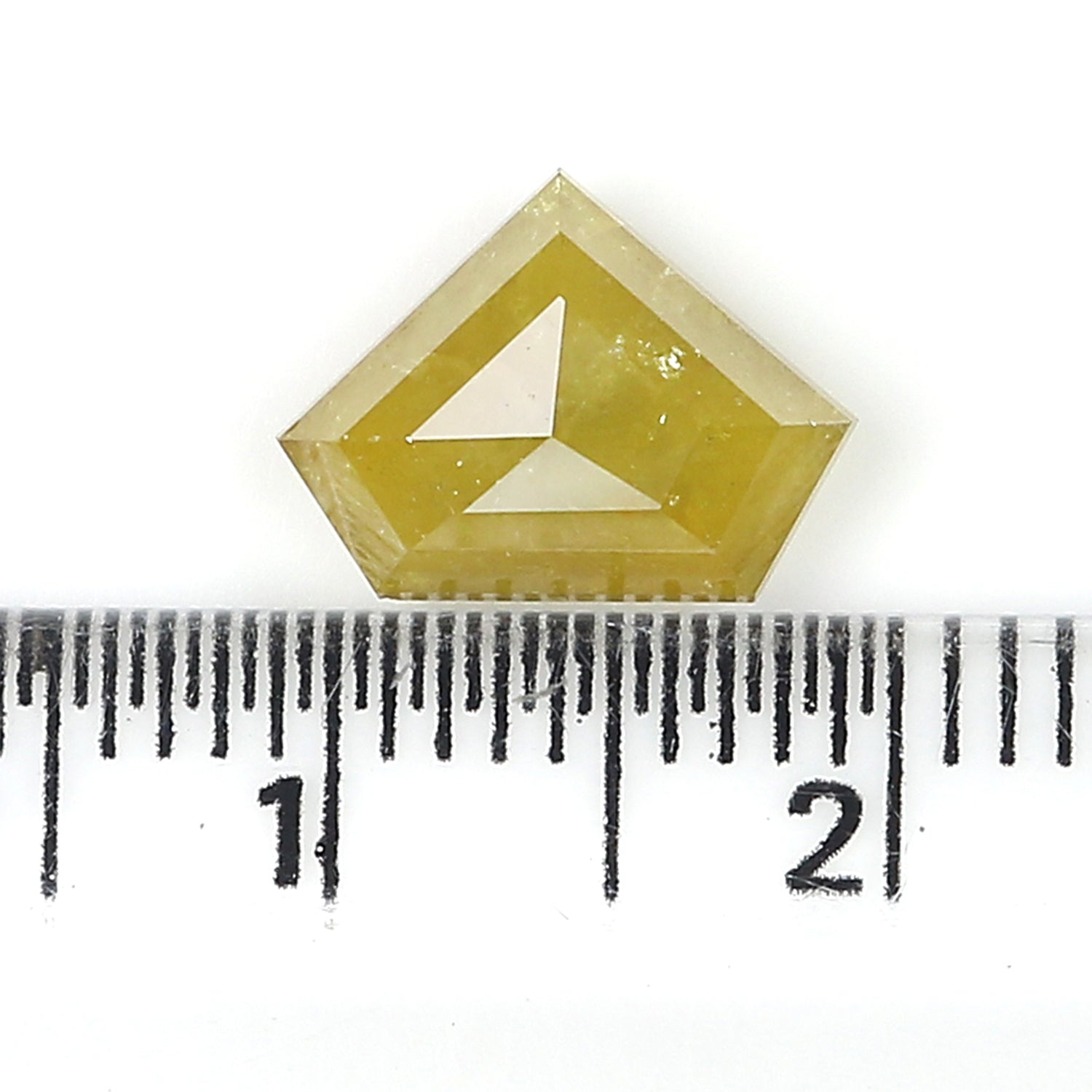 2.52 CT Natural Loose Shield Shape Diamond Yellow Color Shield Diamond 7.70 MM Natural Loose Yellow Diamond Shield Rose Cut Diamond QL9615