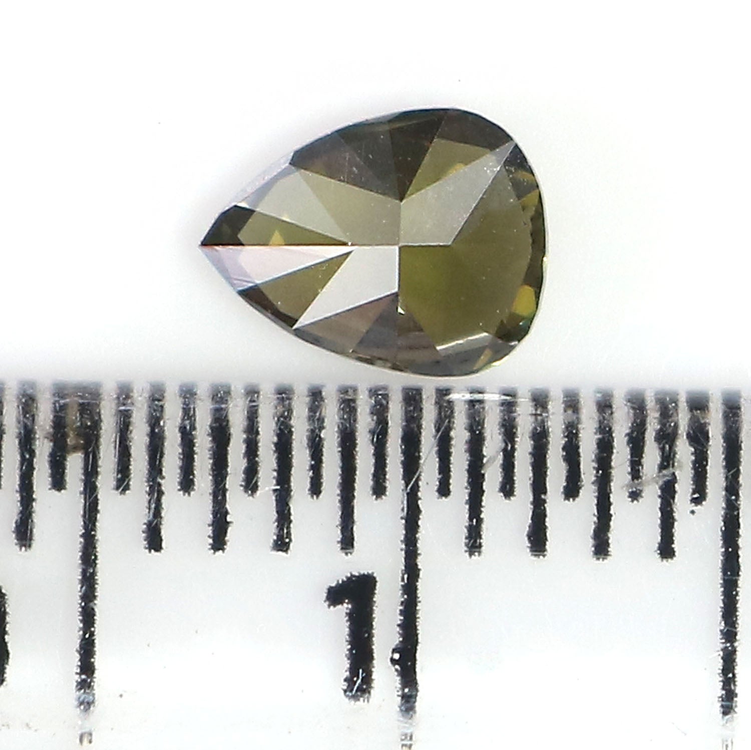 0.37 Ct Natural Loose Pear Shape Diamond Green Color Pear Cut Diamond 5.40 MM Natural Loose Green Diamond Pear Brilliant Cut Diamond QL5135