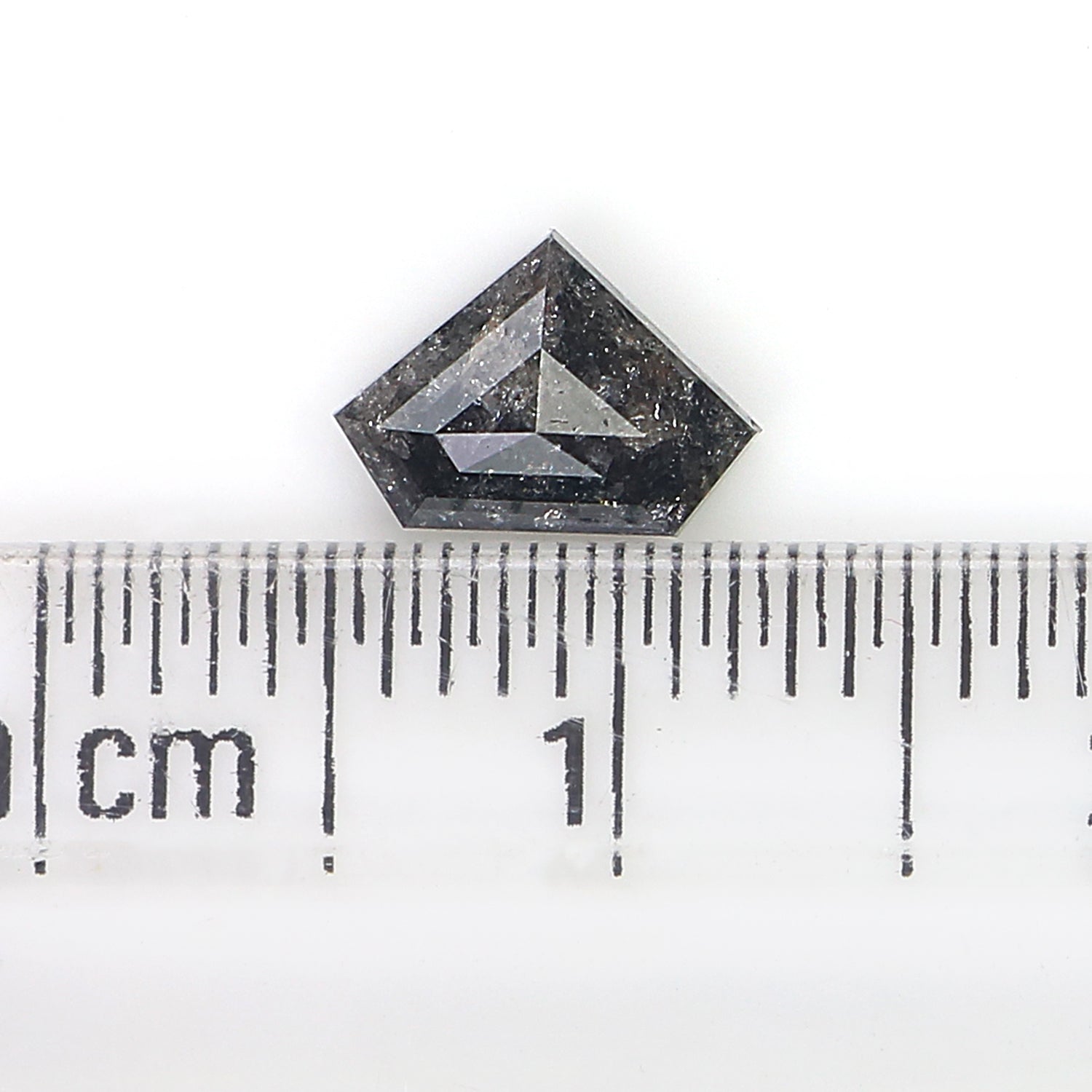 0.72 CT Natural Loose Shield Shape Diamond Salt And Pepper Shield Diamond 5.25 MM Natural Loose Black Color Shield Rose Cut Diamond QL007