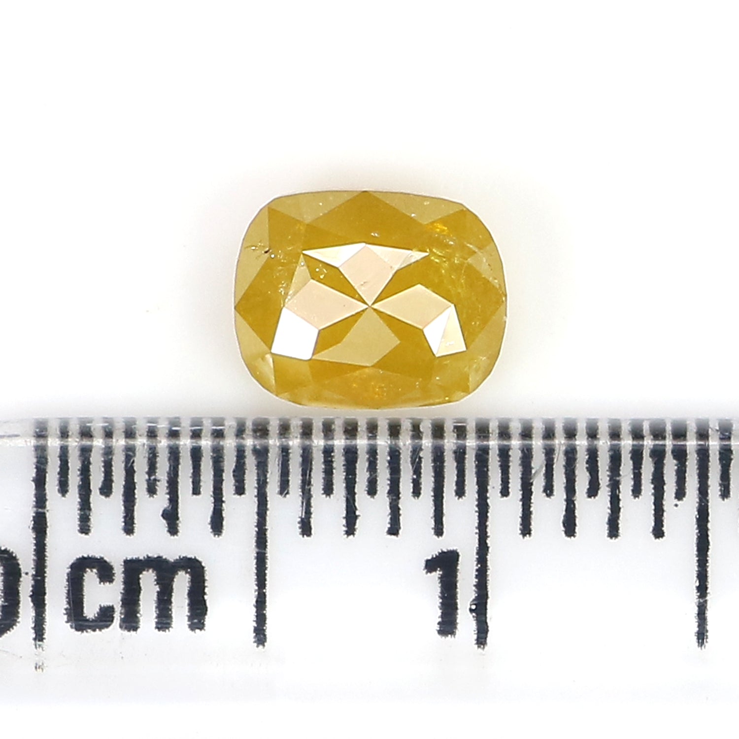 1.04 CT Natural Loose Cushion Shape Diamond Yellow Color Cushion Cut Diamond 6.15 MM Natural Yellow Diamond Cushion Rose Cut Diamond LQ9330