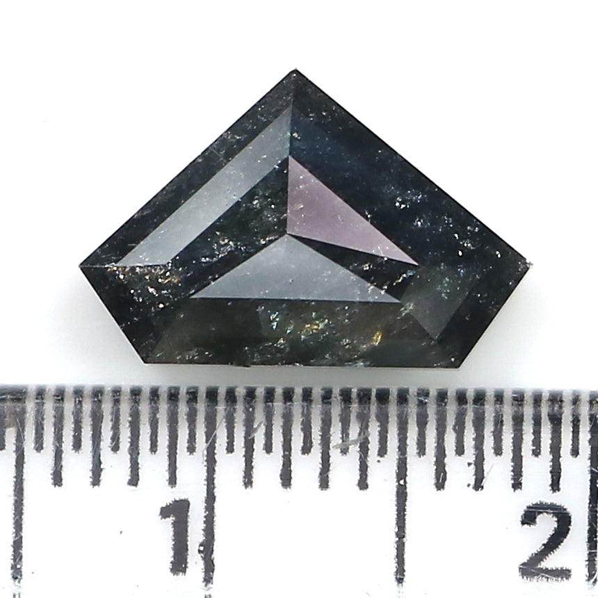 2.85 Ct Natural Loose Shield Diamond Black Color Shield Cut Diamond 11.80 MM Natural Loose Diamond Black Color Shield Shape Diamond QL8767