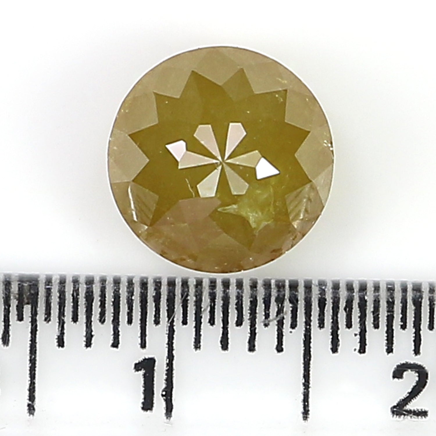 2.83 CT Natural Loose Round Rose Cut Diamond Yellow Color Round Shape Diamond 8.20 MM Natural Yellow Color Round Rose Cut Diamond LQ9949