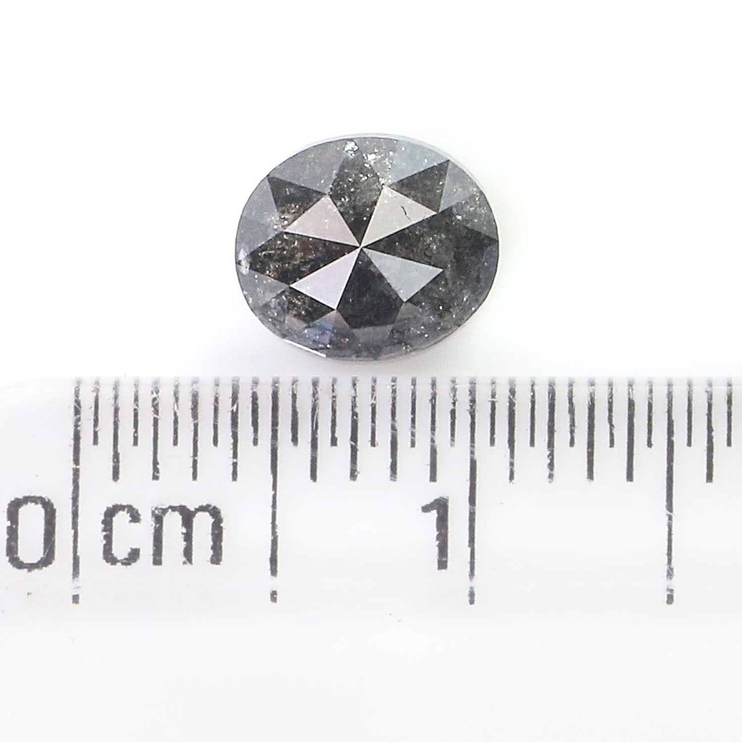 1.19 Ct Natural Loose Oval Shape Diamond Black Grey Color Oval Cut Diamond 6.70 MM Natural Loose Salt and Pepper Oval Shape Diamond QK2055