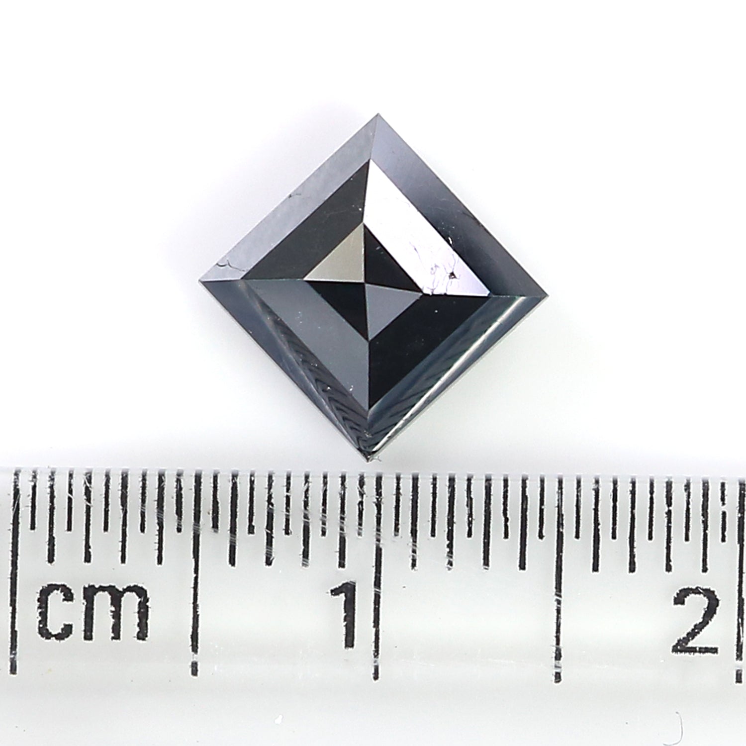 1.96 Ct Natural Loose Kite Shape Diamond Black Color Kite Cut Diamond 9.65 MM Natural Loose Black Color Diamond Kite Rose Cut Diamond QL9571