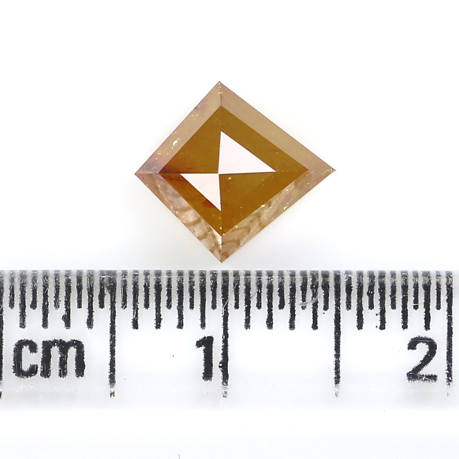 1.74 Ct Natural Loose Kite Shape Diamond Yellow Brown Color Kite Diamond 9.00 MM Natural Yellow Brown Diamond Kite Rose Cut Diamond QK2184