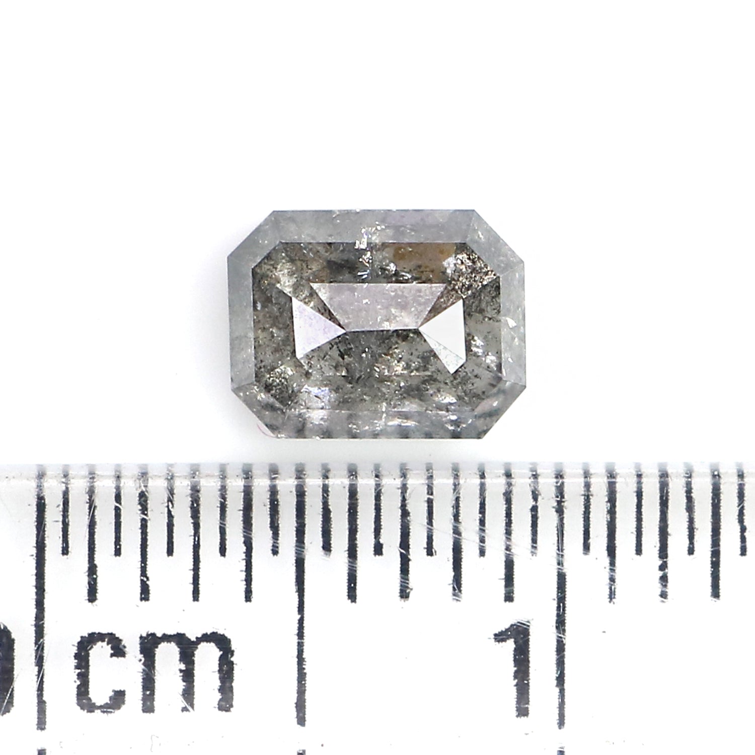 0.73 CT Natural Loose Emerald Shape Diamond Salt And Pepper Emerald Cut Diamond 5.70 MM Natural Emerald Shape Rose Cut Diamond LQ1187