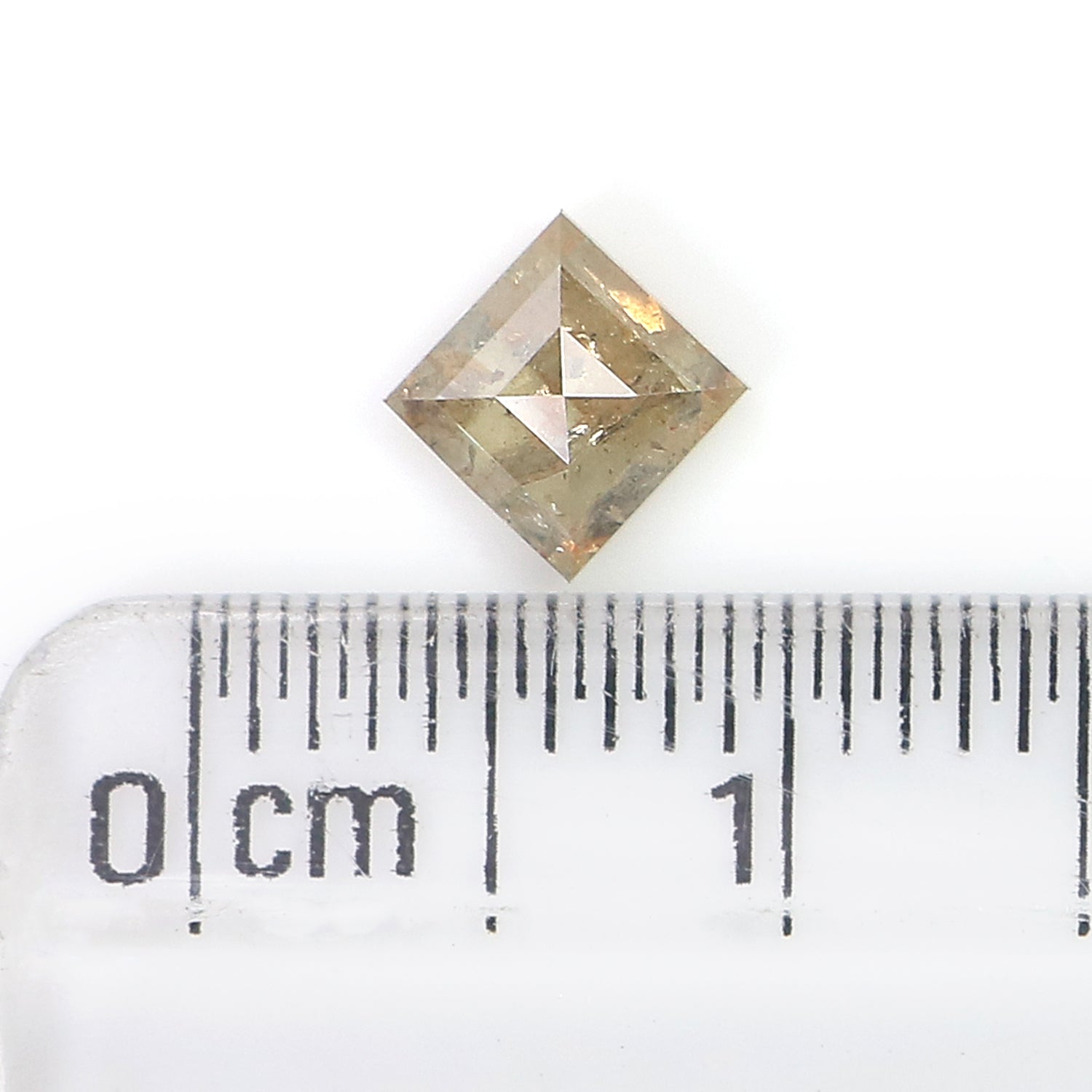 0.59 Ct Natural Loose Kite Shape Diamond Yellow Grey Color Kite Diamond 6.30 MM Natural Yellow Grey Diamond Kite Rose Cut Diamond QL9235