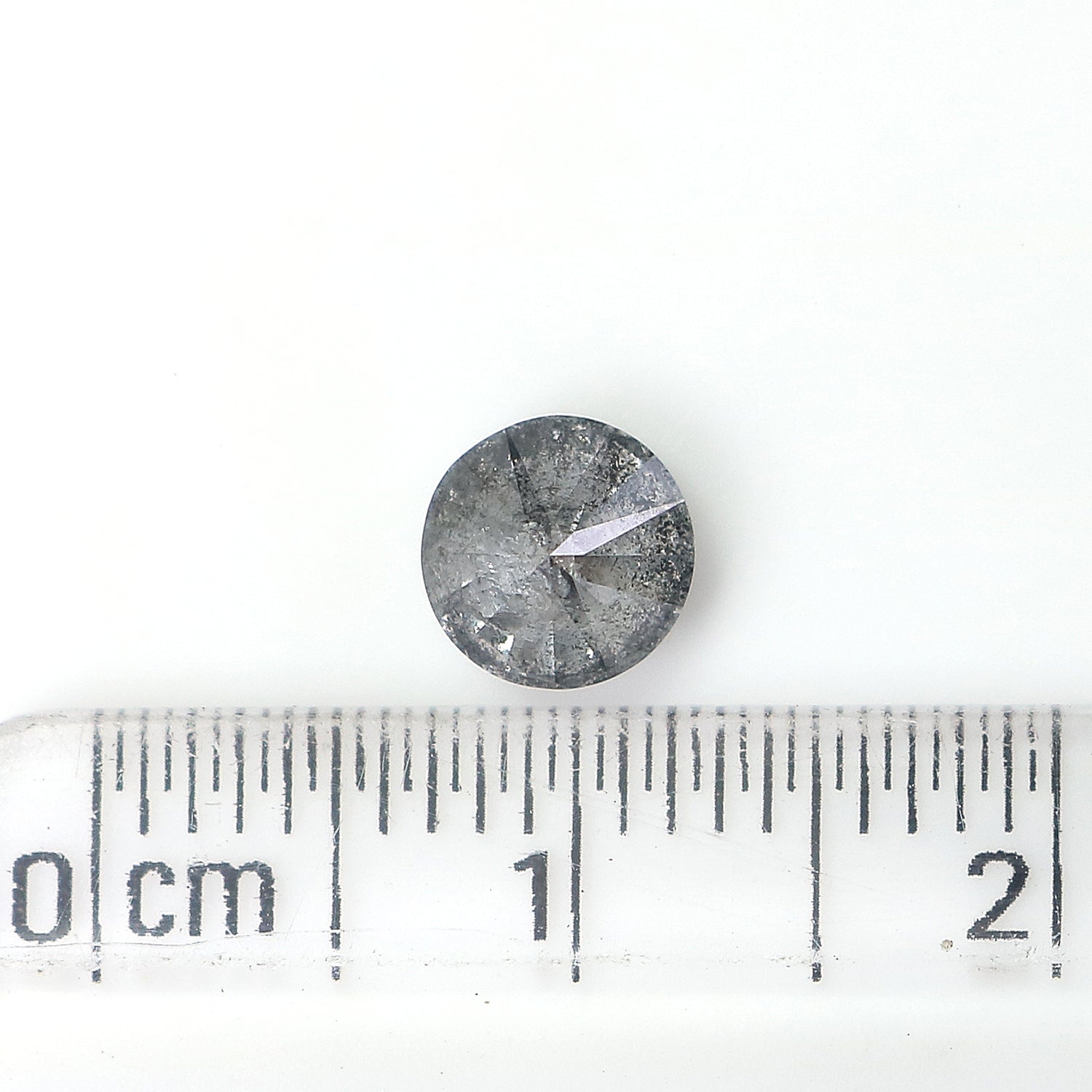 0.90 CT Natural Loose Round Shape Diamond Black Grey Color Round Cut Diamond 5.75 MM Salt And Pepper Round Brilliant Cut Diamond LQ3278