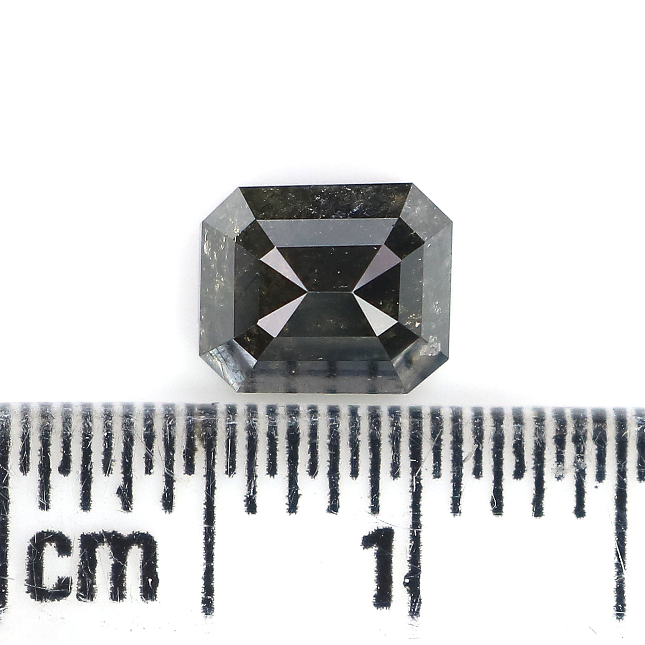 1.26 CT Natural Loose Emerald Shape Diamond Black Color Emerald Cut Diamond 6.10 MM Natural Loose Emerald Shape Rose Cut Diamond QK1954