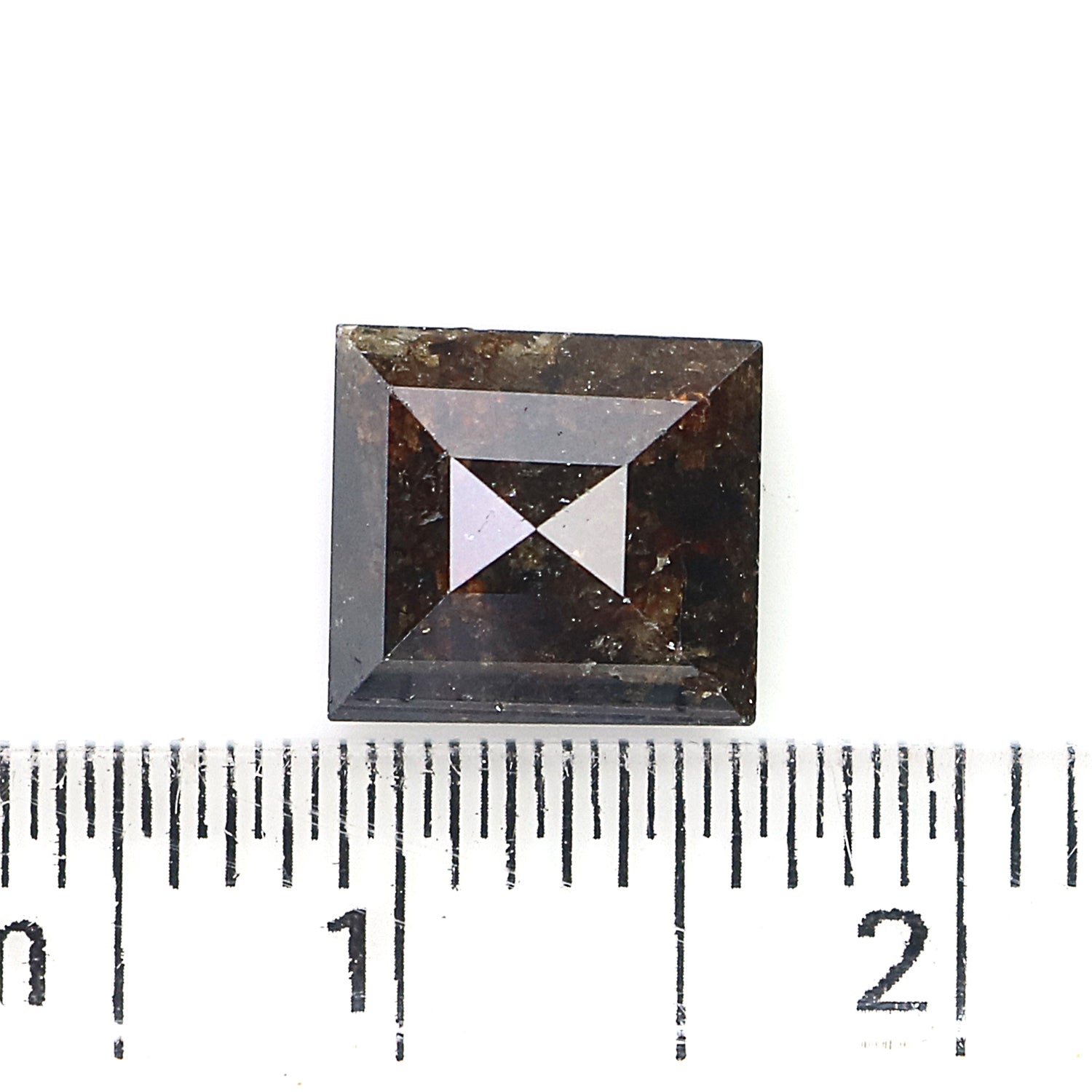 2.08 CT Natural Loose Square Shape Diamond Brown Color Square Cut Diamond 7.60 MM Natural Loose Brown Color Square Rose Cut Diamond LQ7152