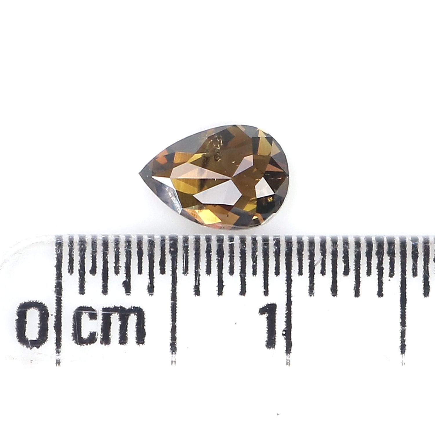 0.80 CT Natural Loose Pear Shape Diamond Black Brown Color Pear Cut Diamond 6.60 MM Natural Loose Pear Shape Rose Cut Diamond LQ8989