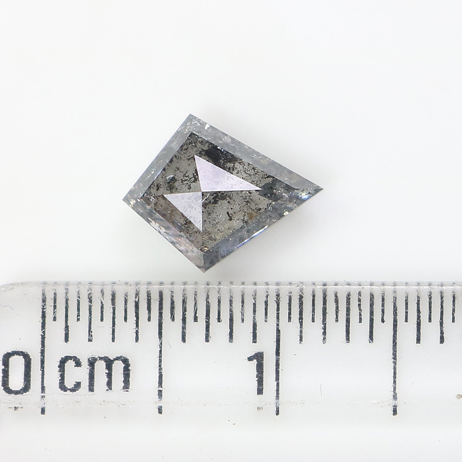 1.05 CT Natural Loose Kite Shape Diamond Salt And Pepper Kite Cut Diamond 8.55 MM Natural Black Grey Color Kite Rose Cut Diamond LQ3277