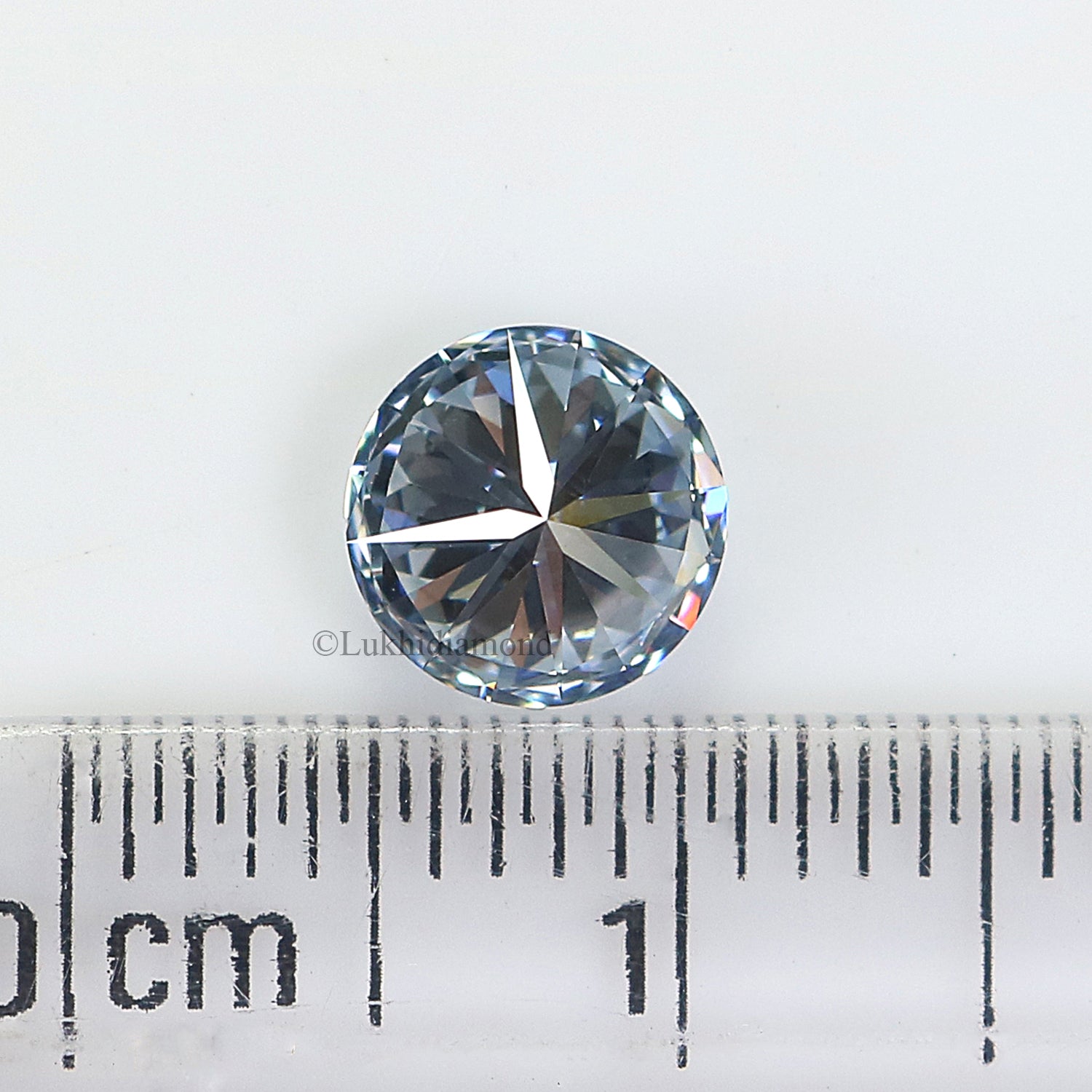 0.90 CT IGI Certified Round Brilliant Cut Fancy Blue Color VS1 Clarity Diamond Lab Grown Diamond Lab Created Round Diamond CVD Diamond L3283