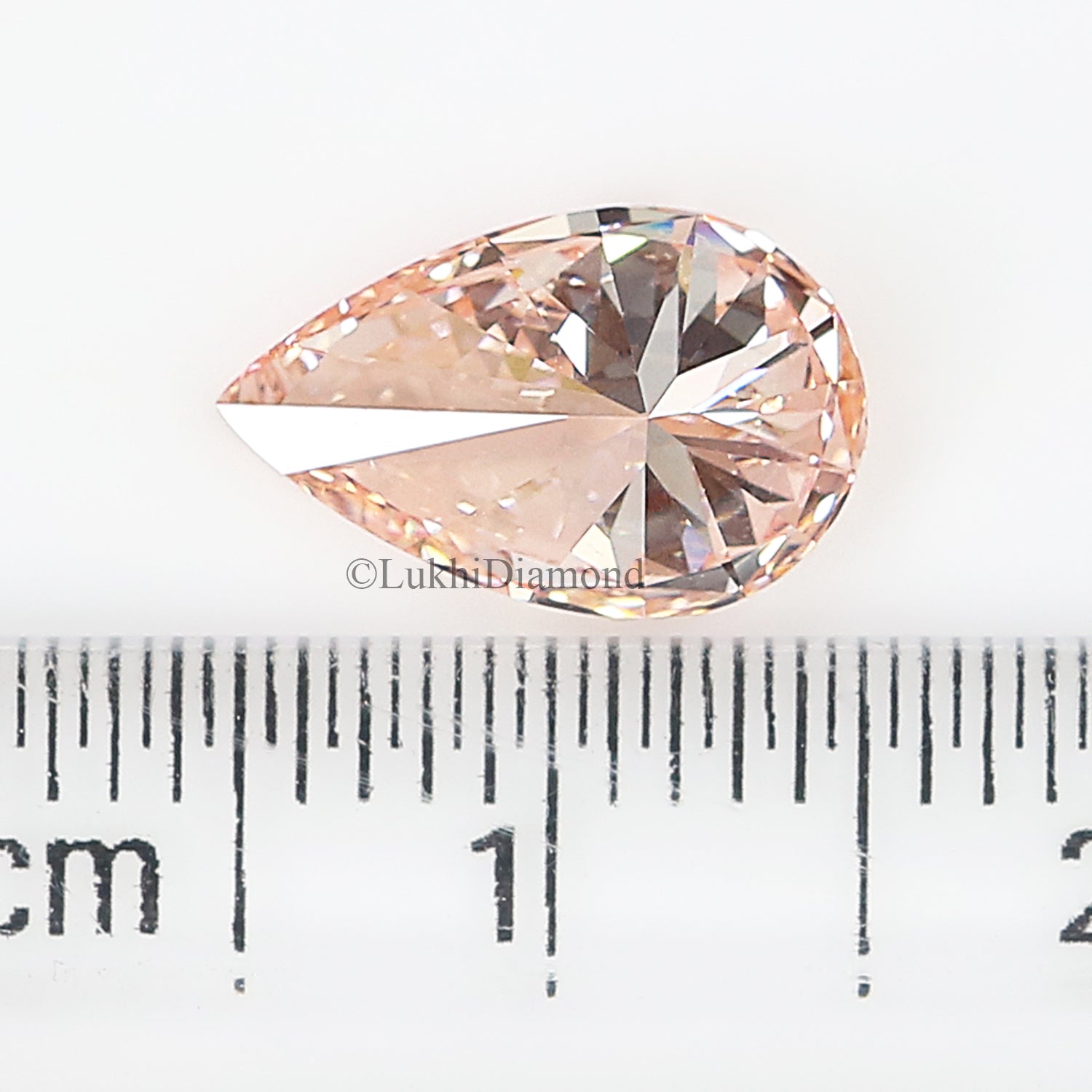 1.57 CT IGI Certified Pear Brilliant Cut Diamond Fancy Vivid Pink Color VS1 Clarity Lab Grown Diamond Lab Created Pear CVD Diamond L3203