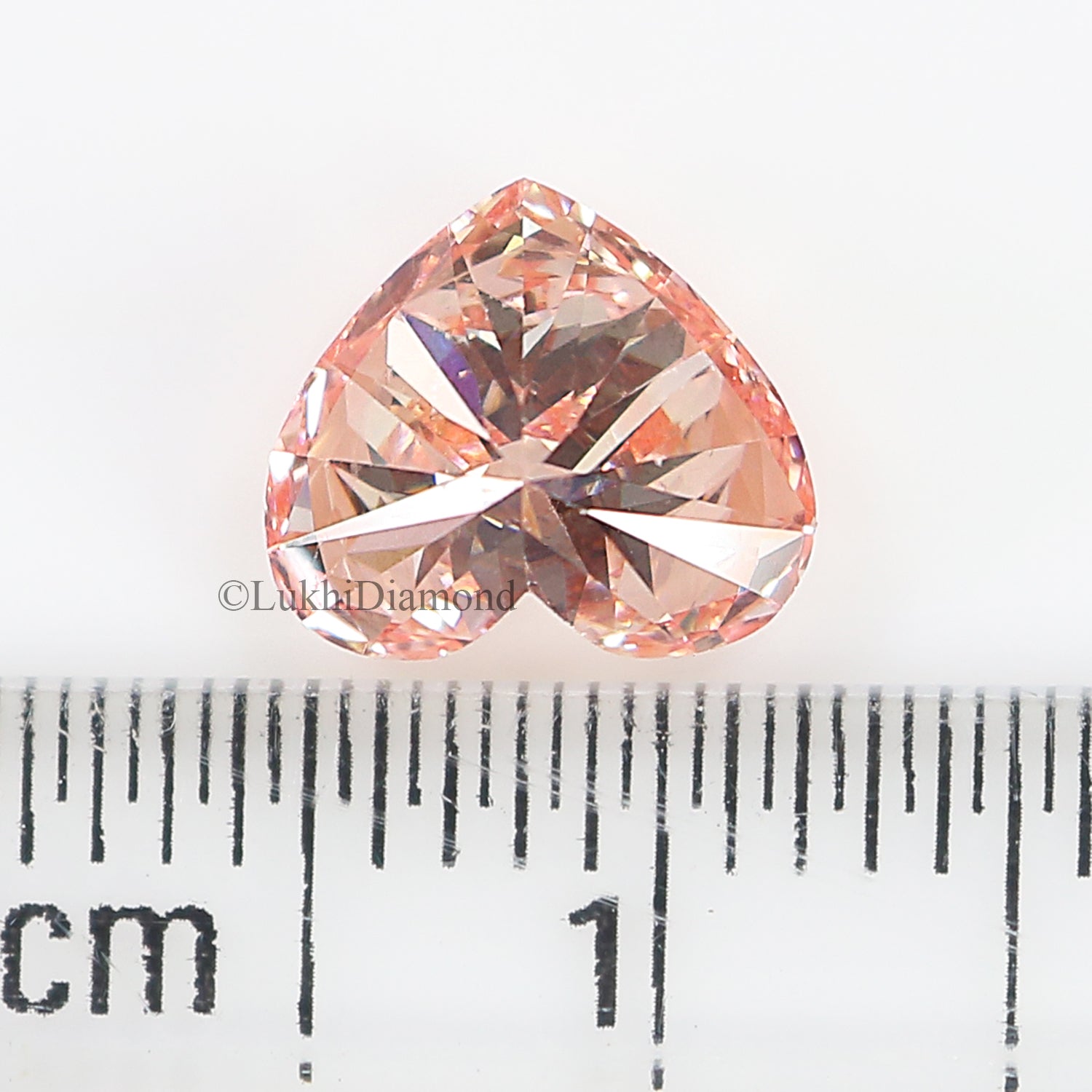 1.36 CT IGI Certified Heart Brilliant Cut Fancy Intense Pink Color VS1 Clarity Diamond Lab Grown Diamond Lab Created Heart CVD Diamond L3201