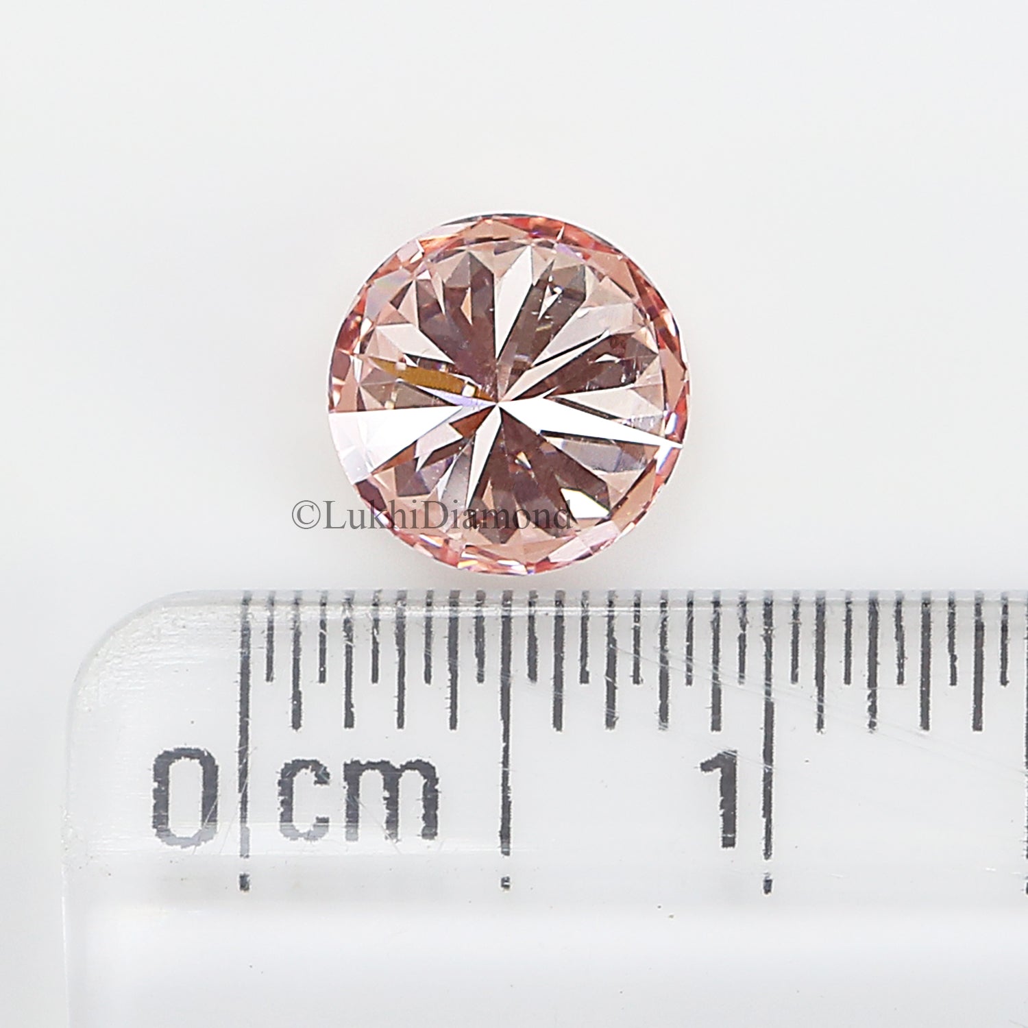 1.30 CT IGI Certified Round Brilliant Cut Fancy Intense Pink Color VS1 Clarity Diamond Lab Grown Diamond Lab Created Round CVD Diamond L3198