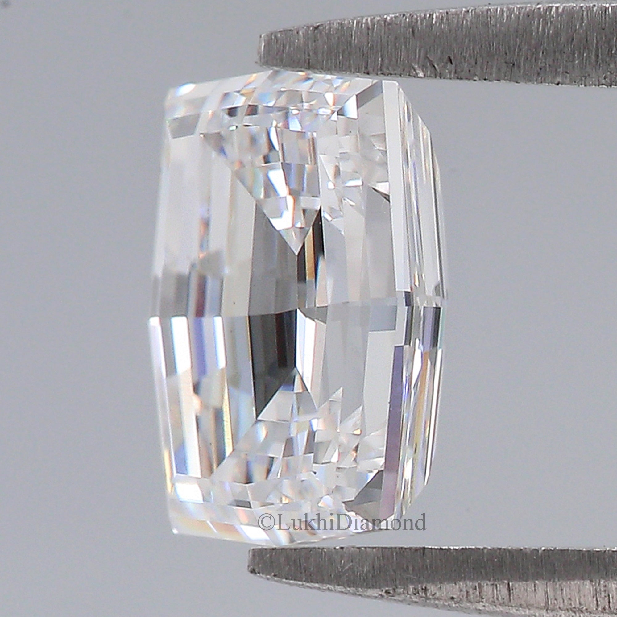 1.65 CT IGI Certified Modified Rectangular Cushion Step Cut Diamond White -E Color VS1 Clarity Lab Grown CVD Lab Created Diamond L3235