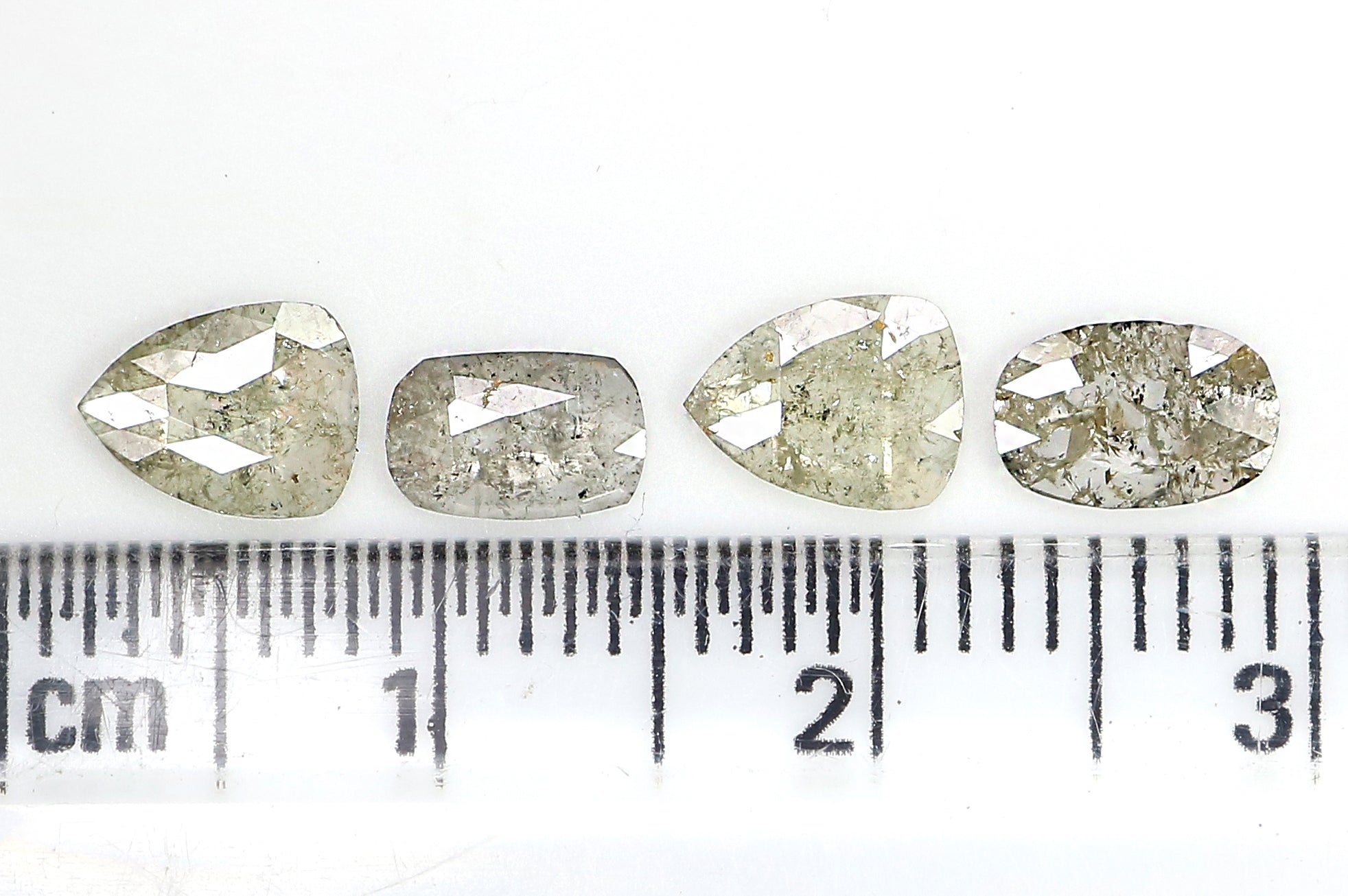 1.35 CT Natural Loose Mix Shape Diamond Salt And Pepper Mix Shape Diamond 5.95 MM Natural Grey Color Mix Shape Rose Cut Diamond LQ6915