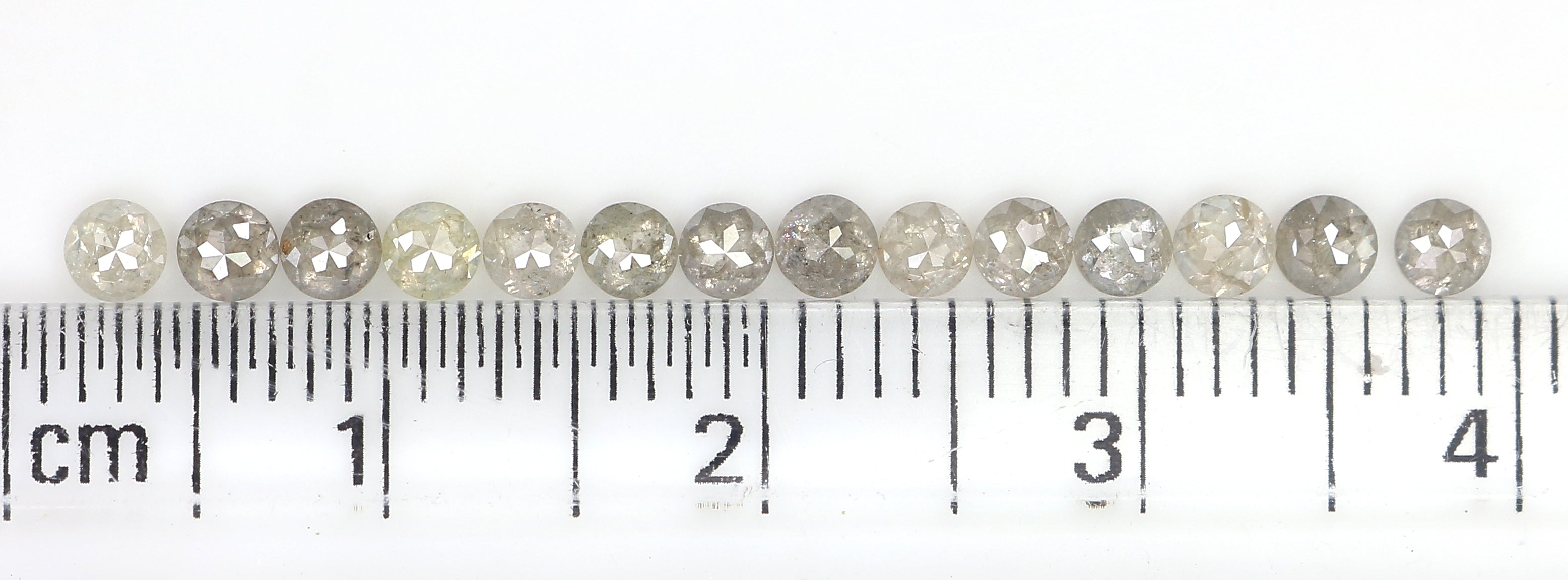 1.31 Ct Natural Loose Round Rose Cut Diamond Salt And Pepper Round Shape Diamond 2.50 MM Natural Grey Color Round Rose Cut Diamond LQ1572