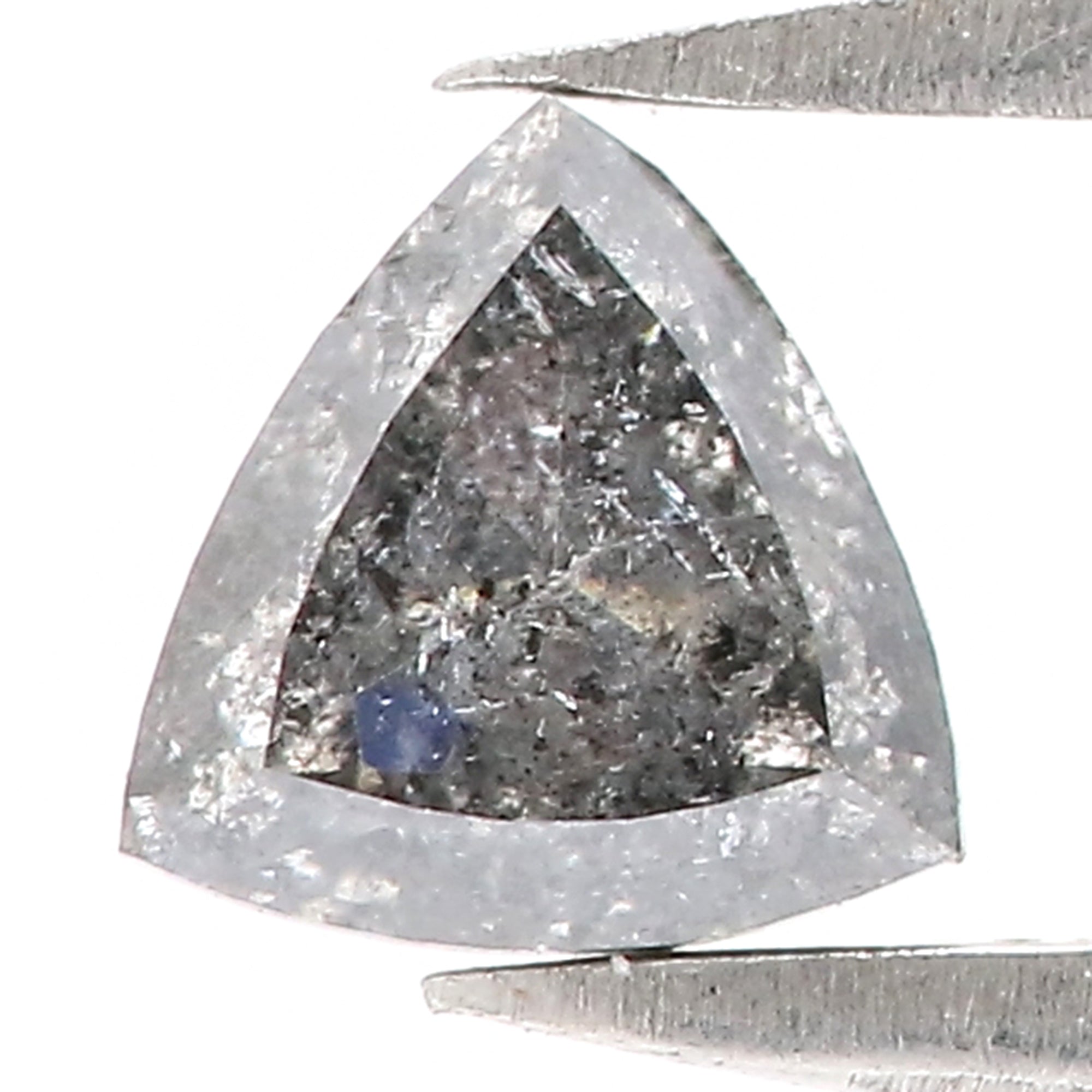 0.49 CT Natural Loose Triangle Shape Diamond Salt And Pepper Triangle Cut Diamond 5.10 MM Black Grey Triangle Shape Rose Cut Diamond QL3138